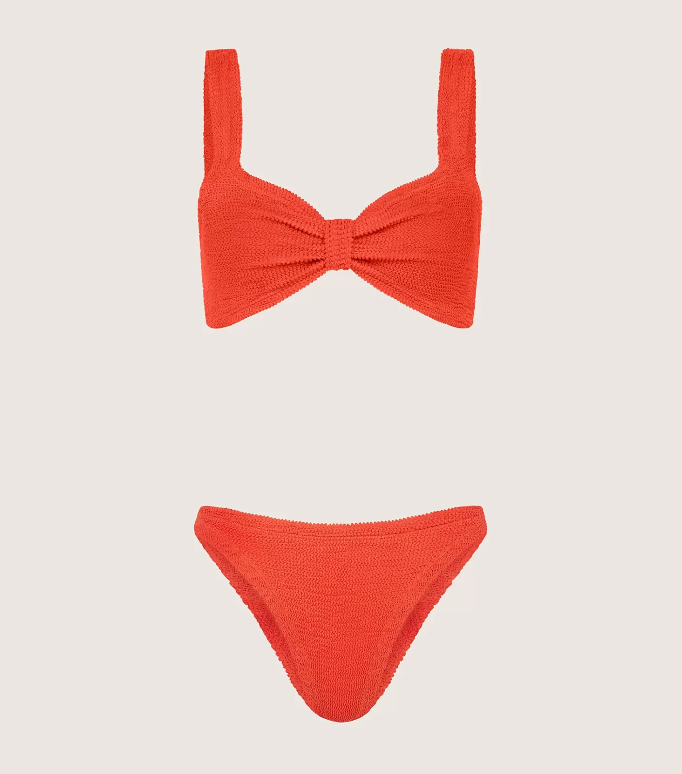 Hunza G Bikini Sets | Bralette-Ashley Bikini - Metallic Tangerine