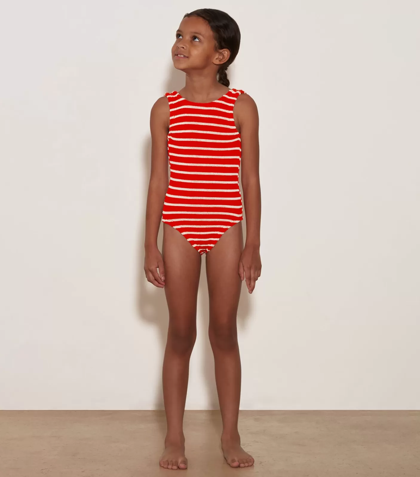 Hunza G Baby 2-6 Yrs-Baby Classic Swim - Red/White Stripe