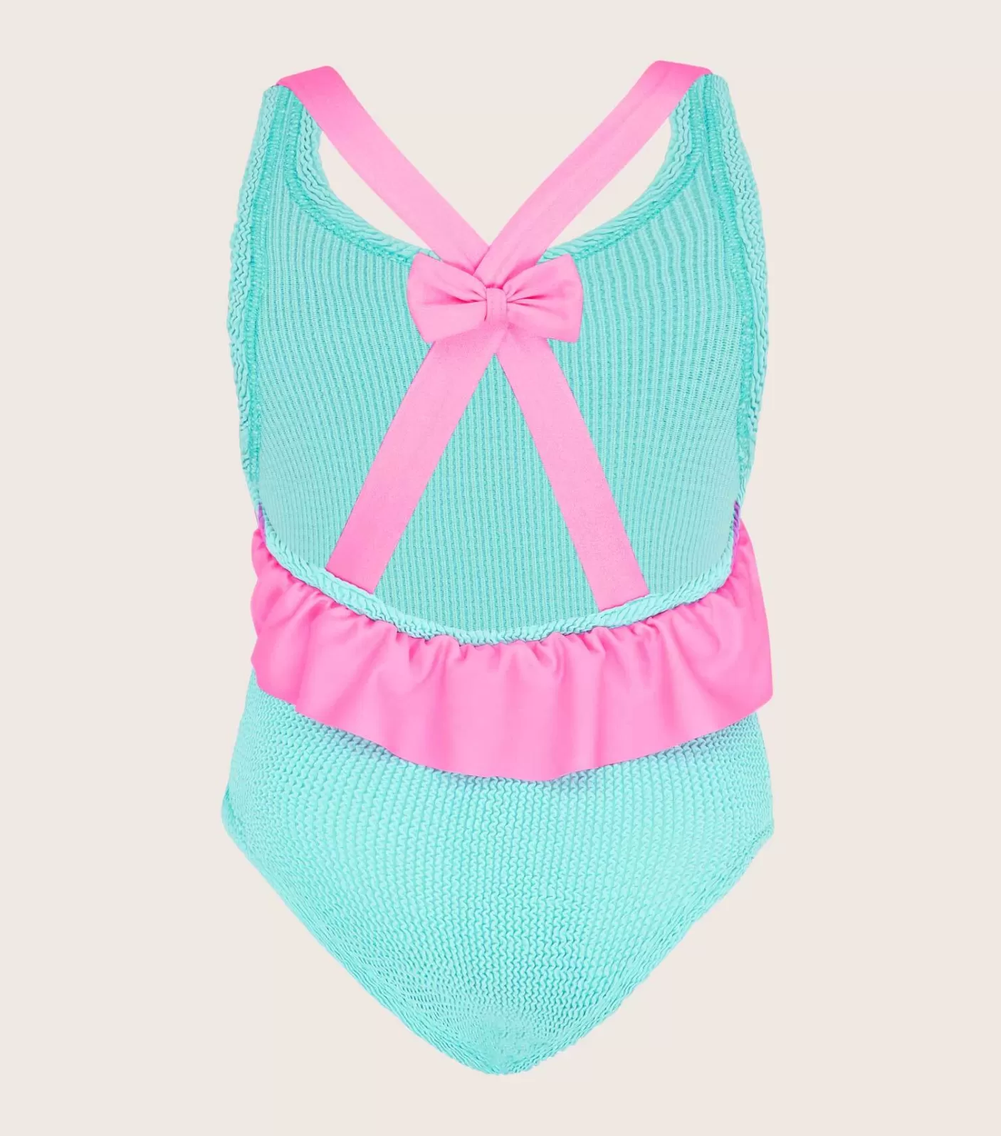 Hunza G Baby 2-6 Yrs-Baby Lara Swim - Aqua/Bubblegum