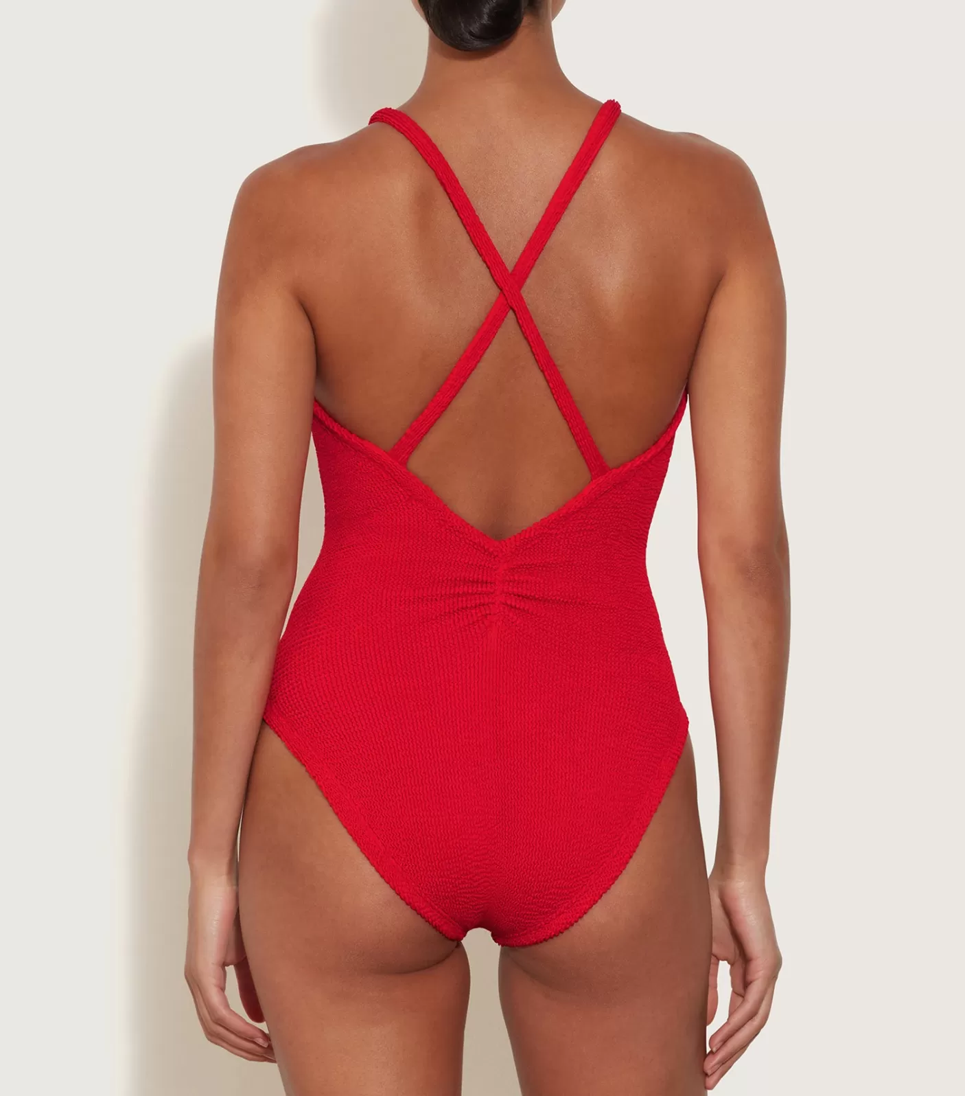 Hunza G Scoop Neck-Bette Swim - Red