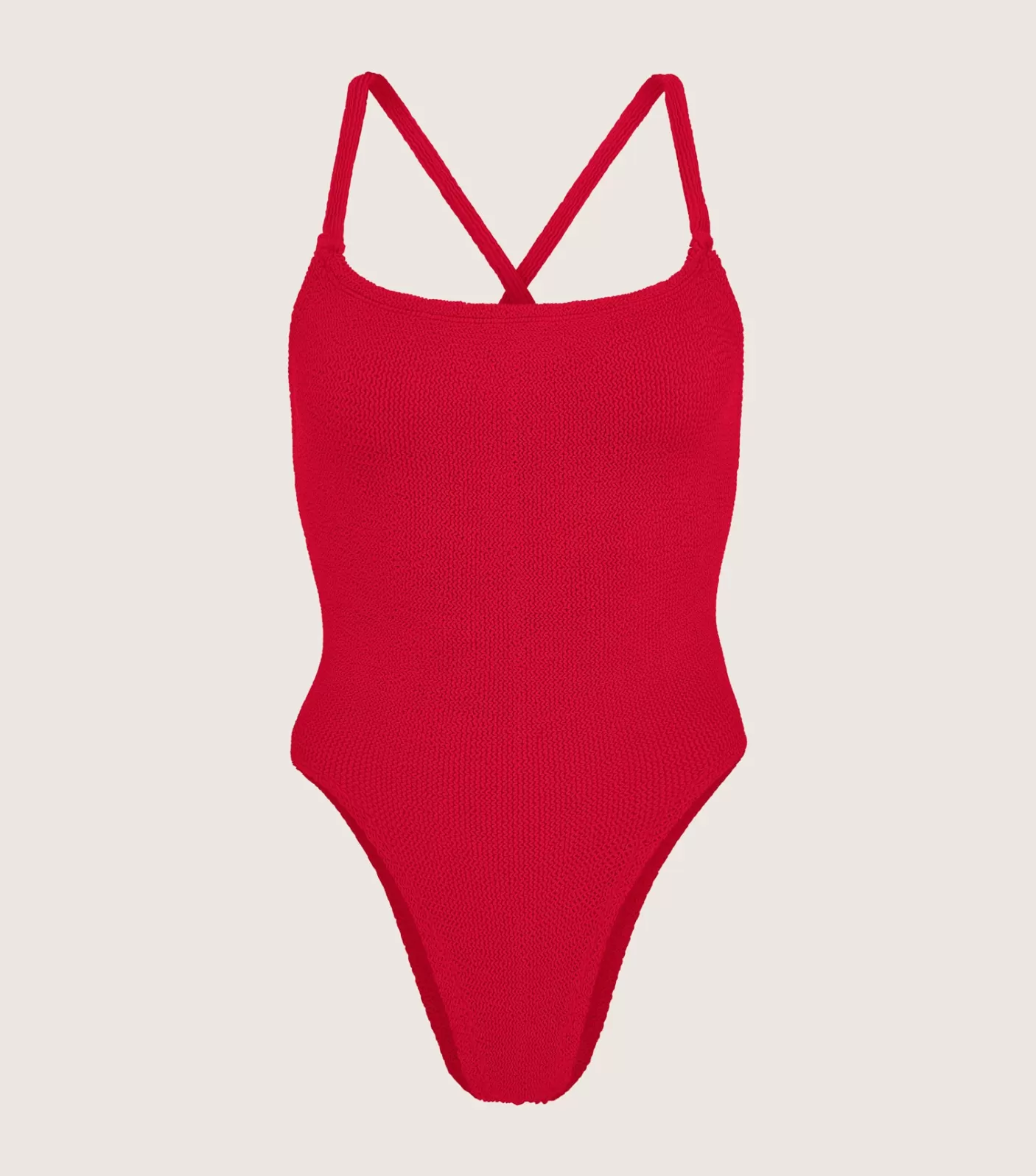 Hunza G Scoop Neck-Bette Swim - Red