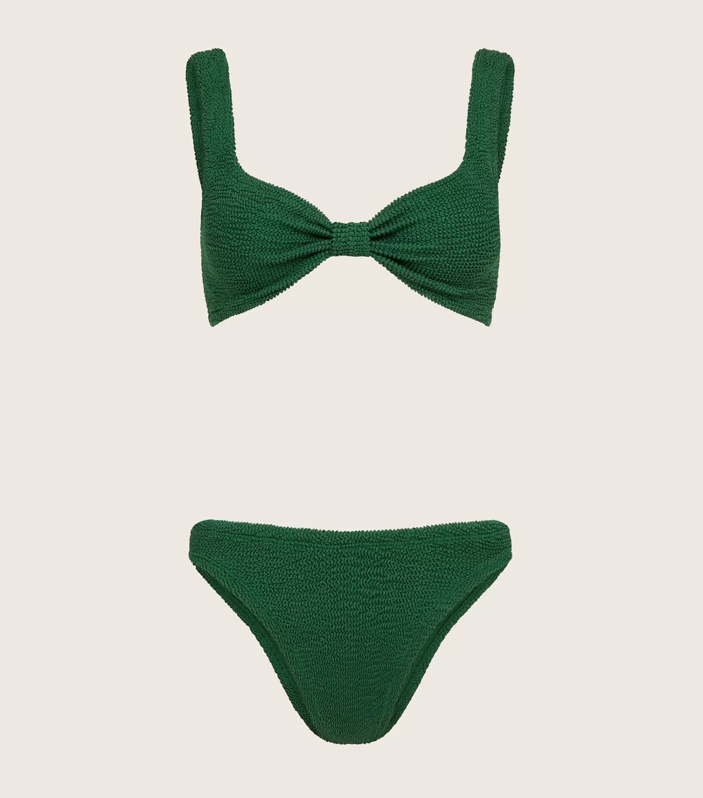 Hunza G Bikini Sets | Bralette-Bonnie Bikini - Metallic Forest Green