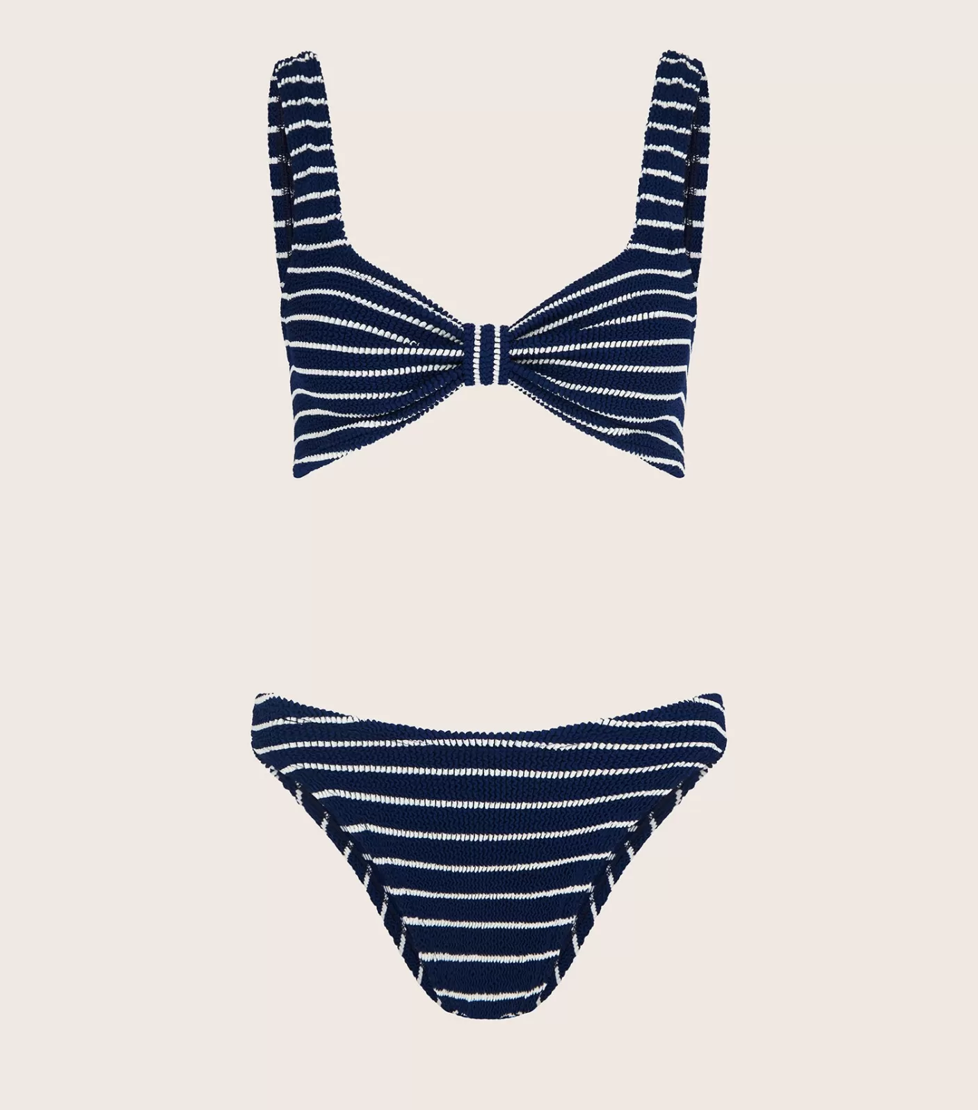 Hunza G Bikini Sets | Bralette-Bonnie Bikini - Navy/White Stripe