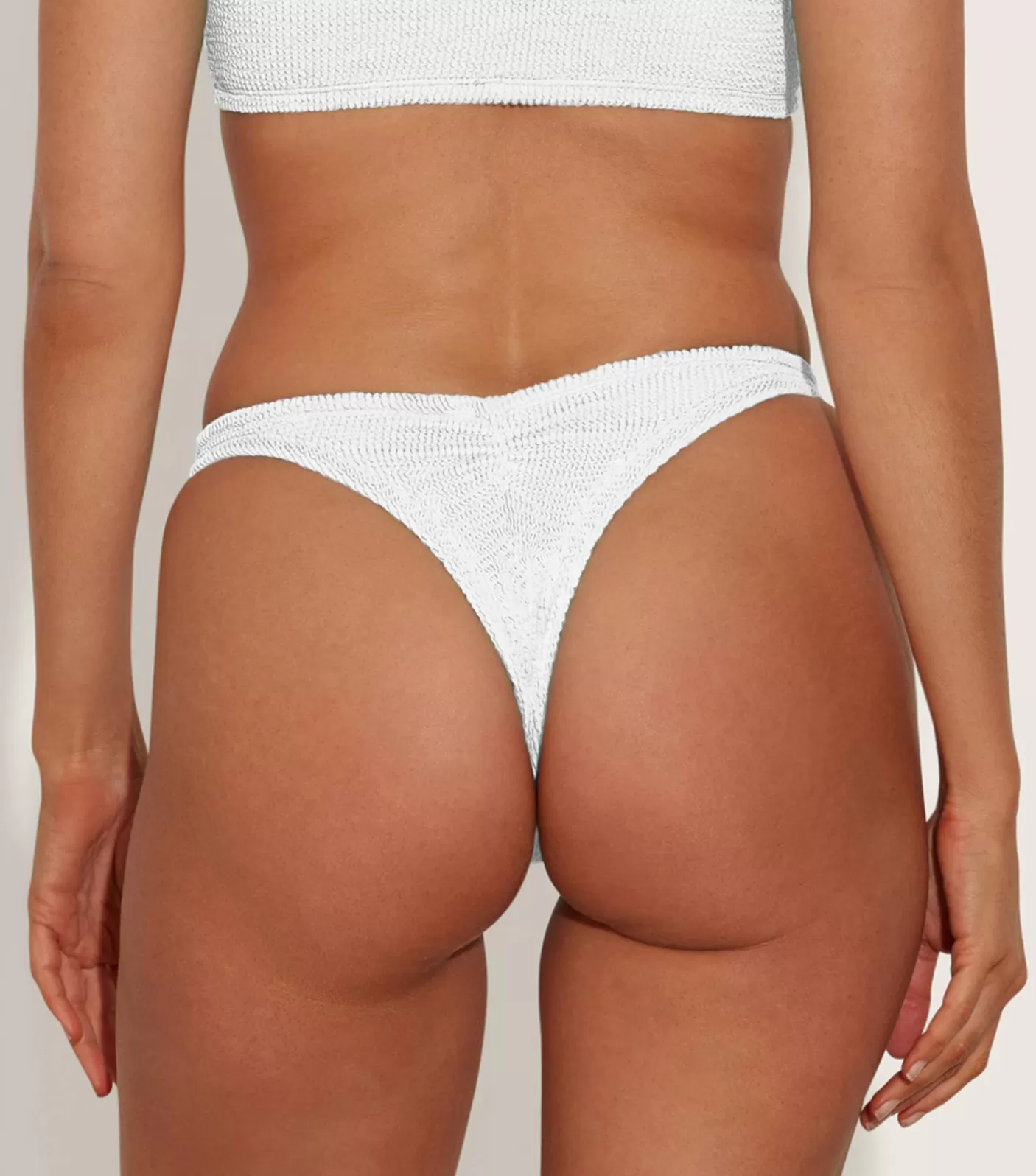 Hunza G Separates-Brazilian Bikini Bottom - White