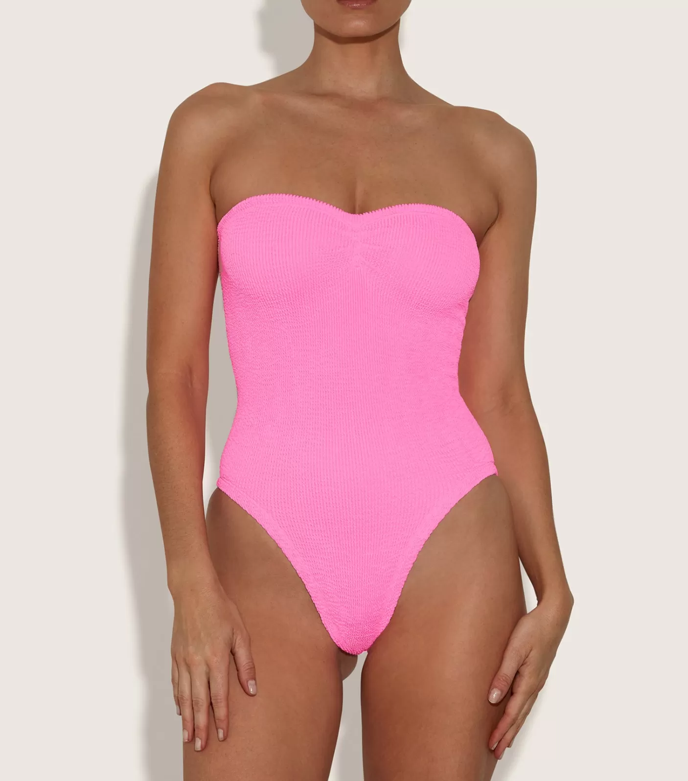 Hunza G Strapless-Brooke Swim - Bubblegum