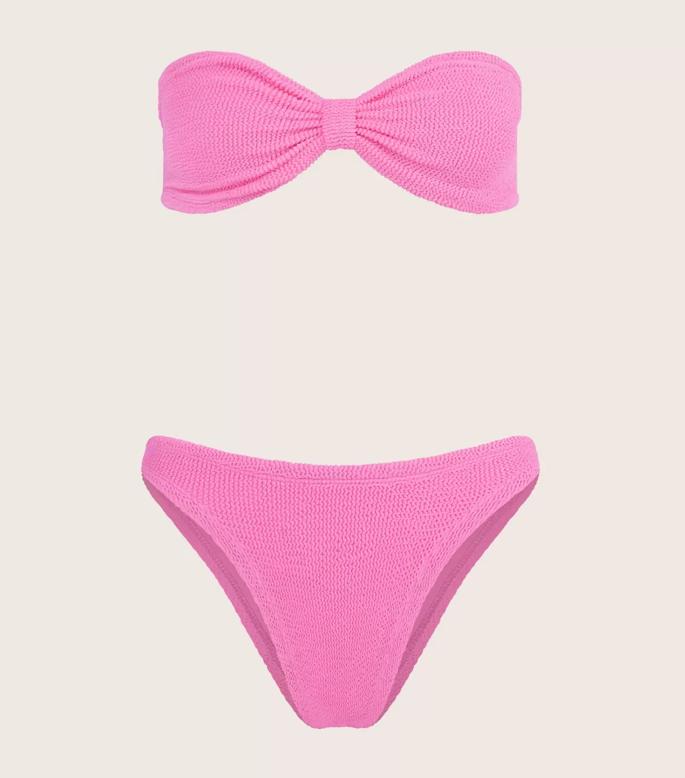 Hunza G Bikini Sets | Bandeau-Coverage Jean Bikini - Bubblegum