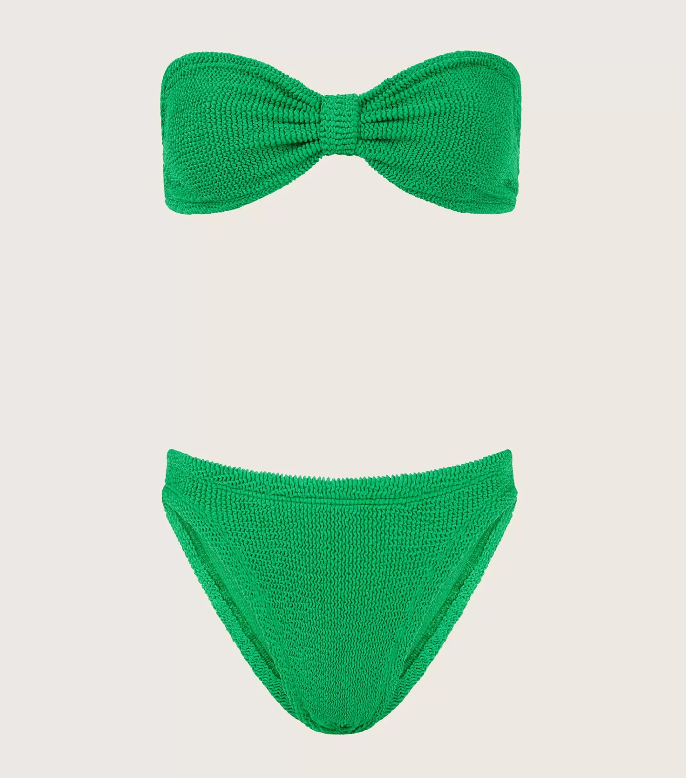 Hunza G Bikini Sets | Bandeau-Coverage Jean Bikini - Emerald