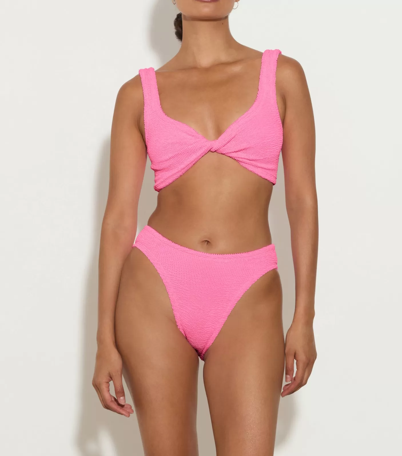 Hunza G Bikini Sets | Bralette-Coverage Juno Bikini - Bubblegum