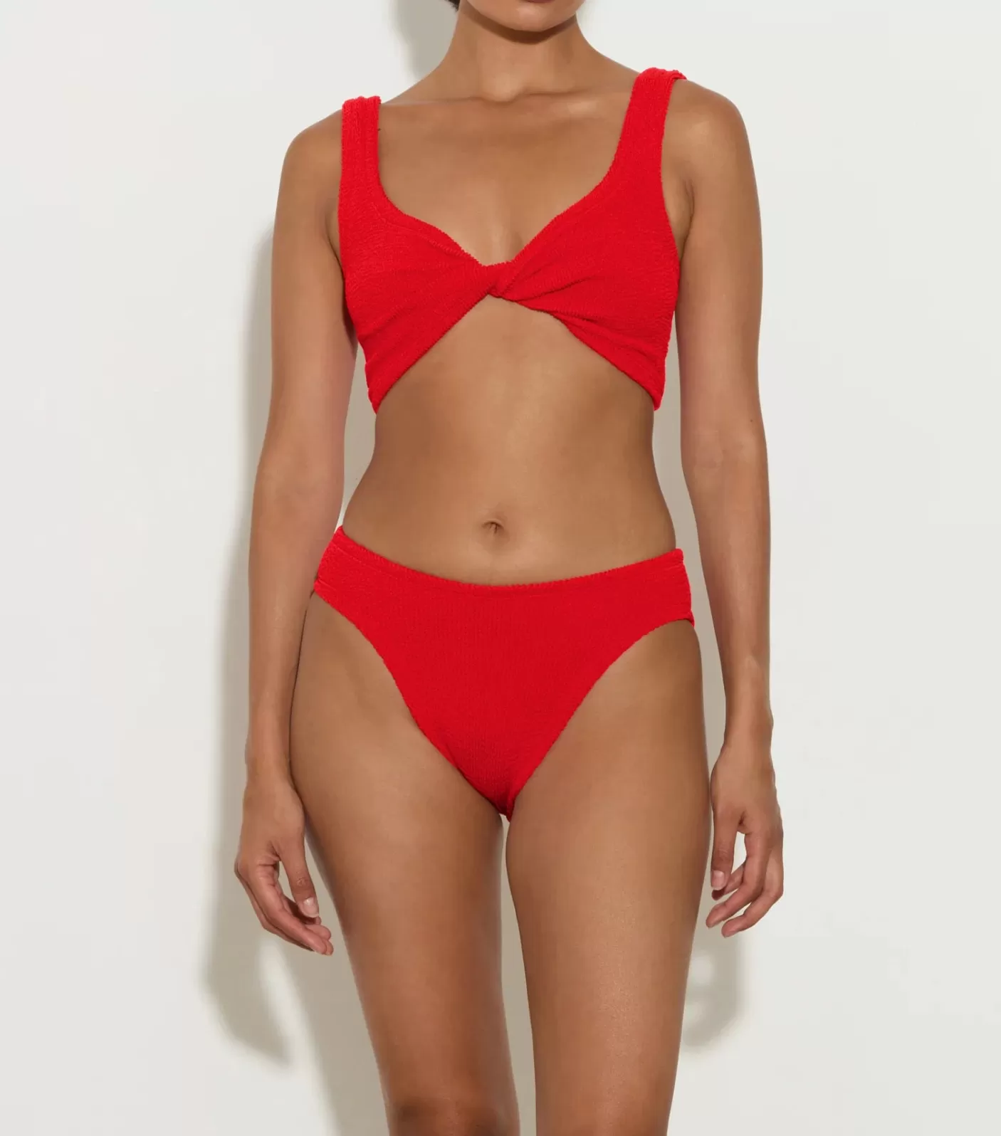 Hunza G Bikini Sets | Bralette-Coverage Juno Bikini - Red