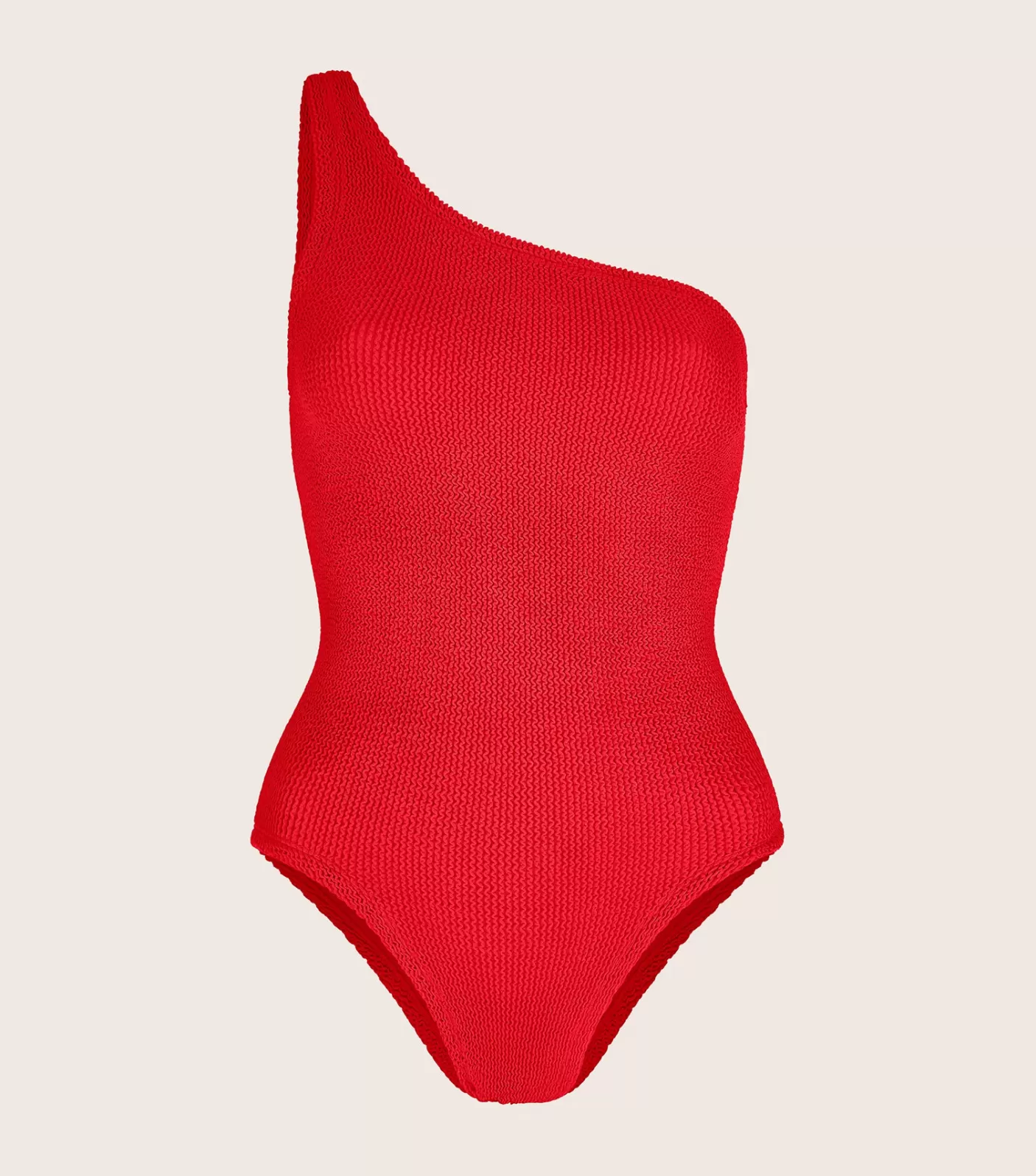 Hunza G One Shoulder-Coverage Nancy Swim - Red