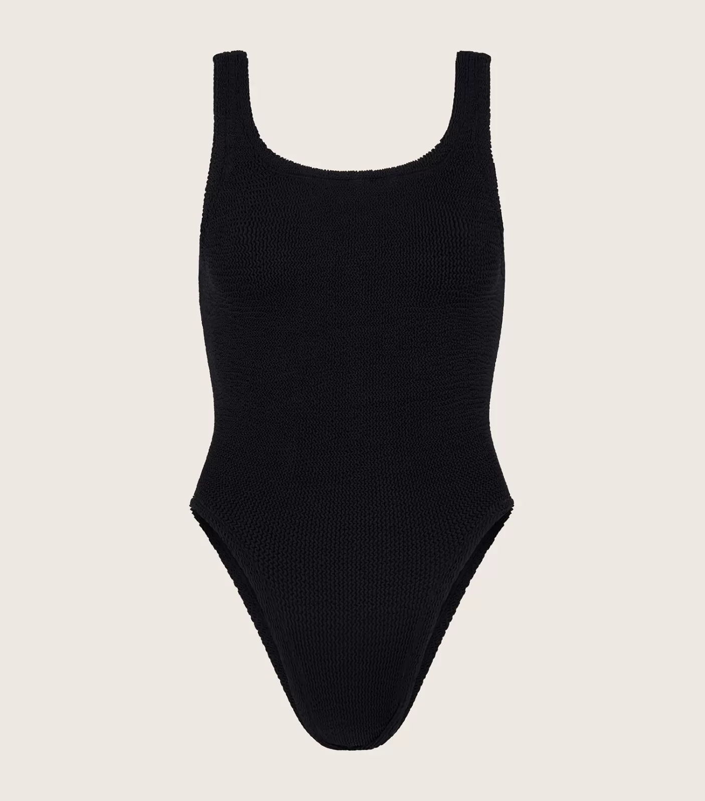 Hunza G Square Neck-Coverage Square Neck Swim - Black