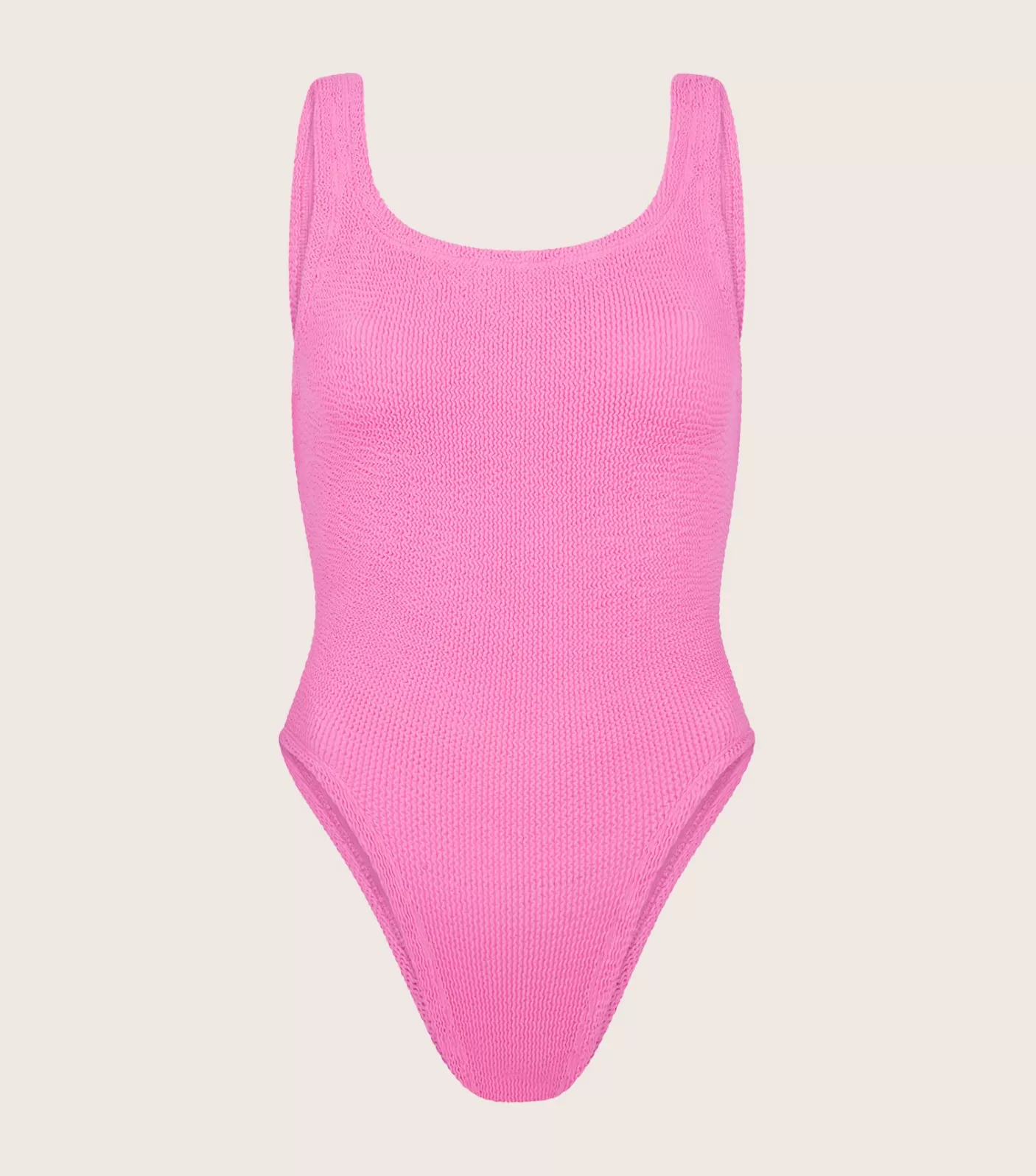 Hunza G Square Neck-Coverage Square Neck Swim - Bubblegum