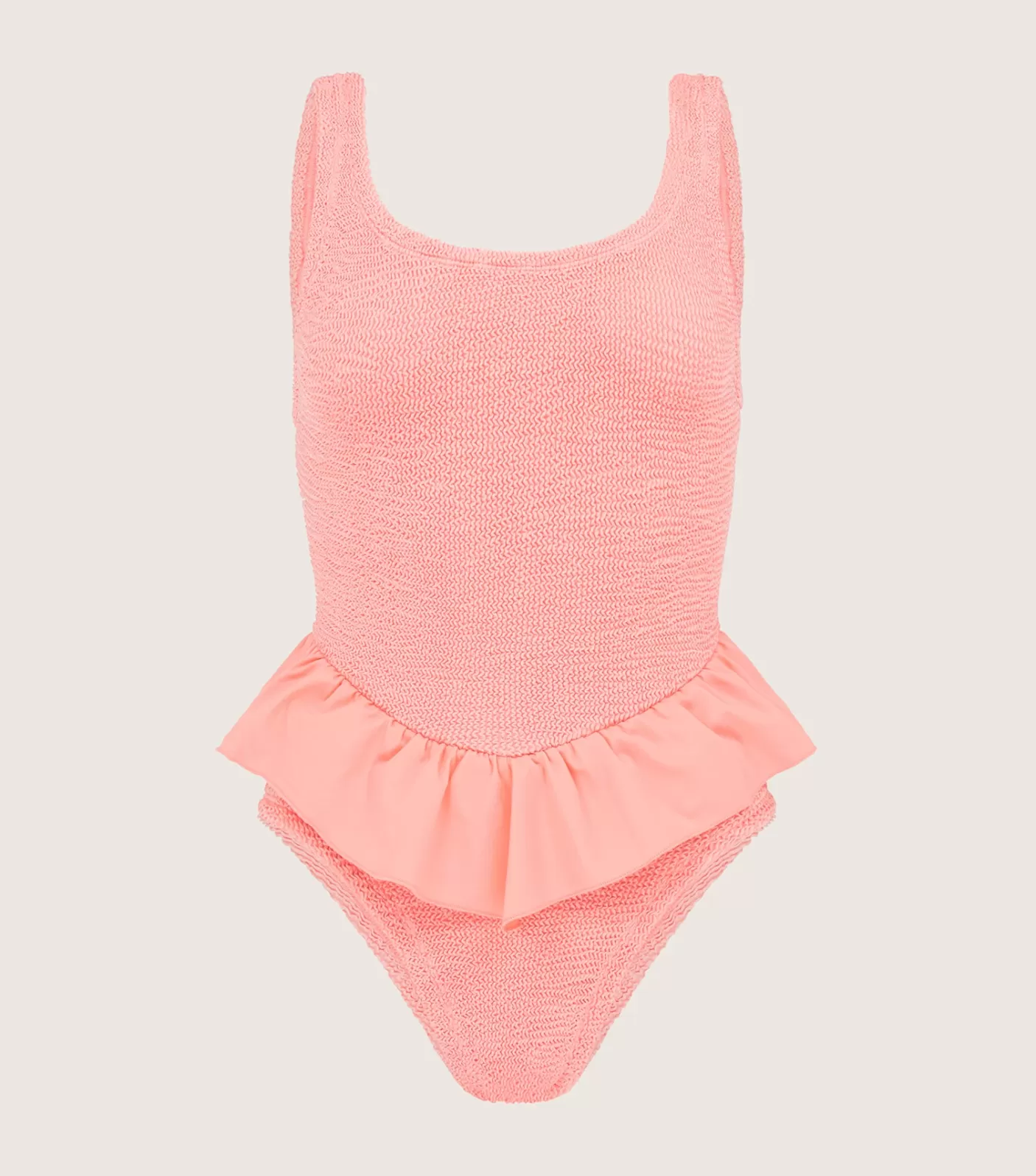 Hunza G Scoop Neck-Denise Swim - Peach