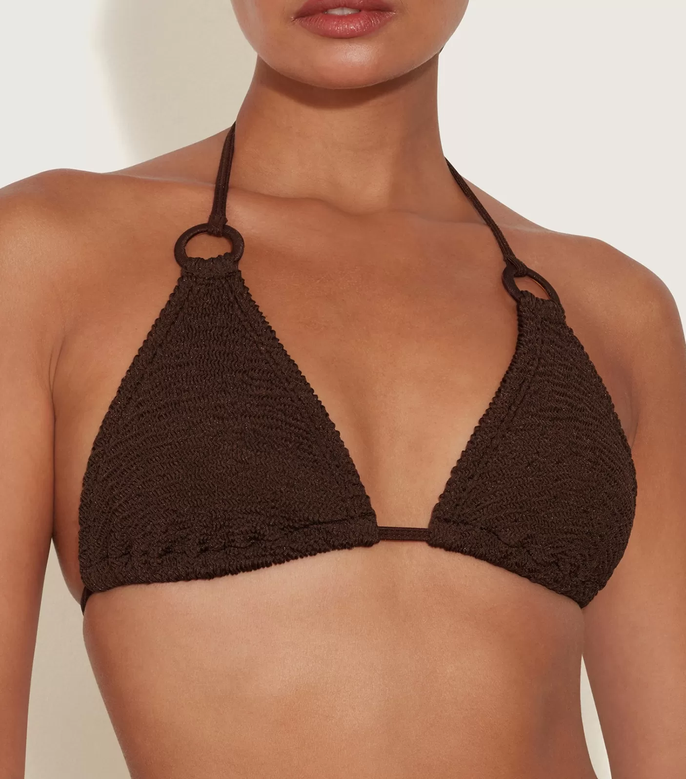 Hunza G Triangle | Bikini Sets-Eva Bikini - Metallic Chocolate