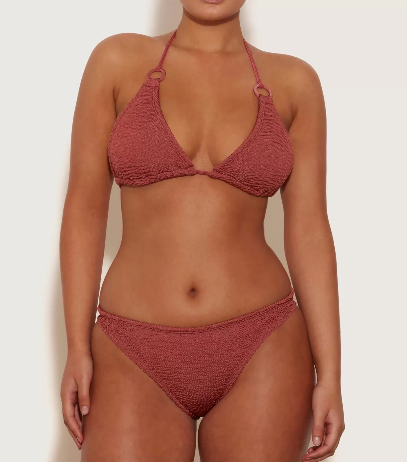 Hunza G Triangle | Bikini Sets-Eva Bikini - Metallic Rosewood