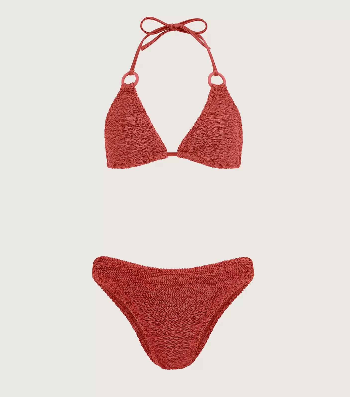 Hunza G Triangle | Bikini Sets-Eva Bikini - Metallic Rosewood