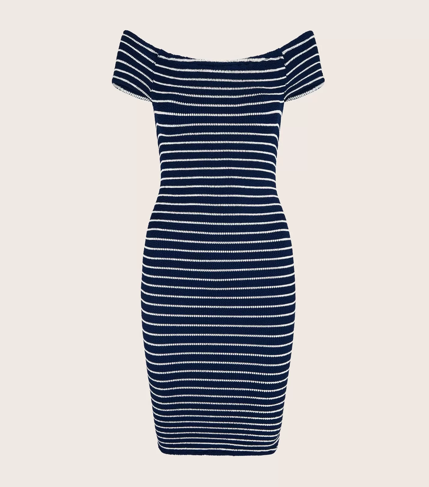 Hunza G Dresses-Grace Dress - Navy/White Stripe