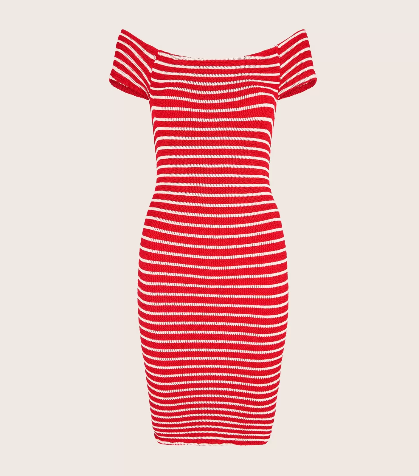 Hunza G Dresses-Grace Dress - Red/White Stripe