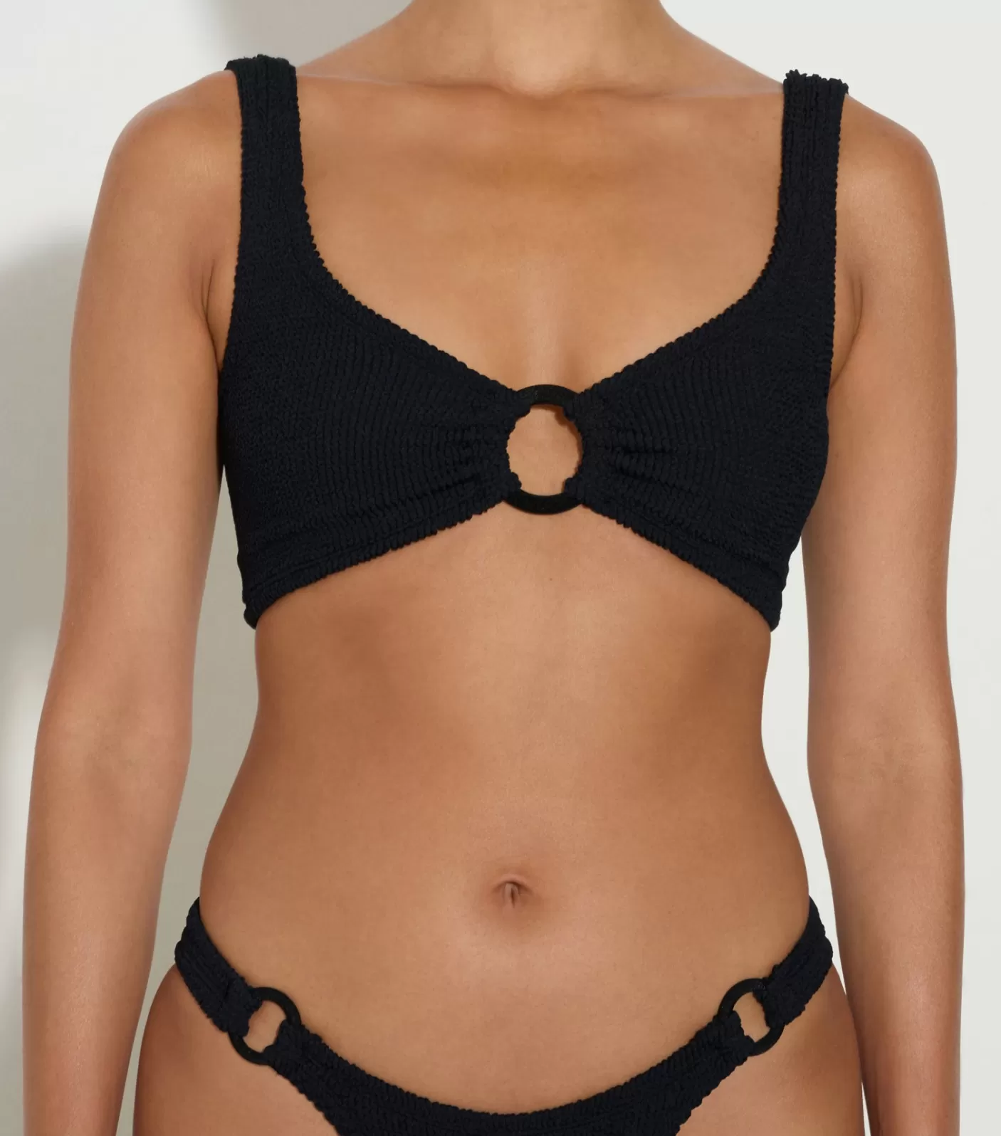 Hunza G Bikini Sets | Bralette-Hallie Bikini - Black