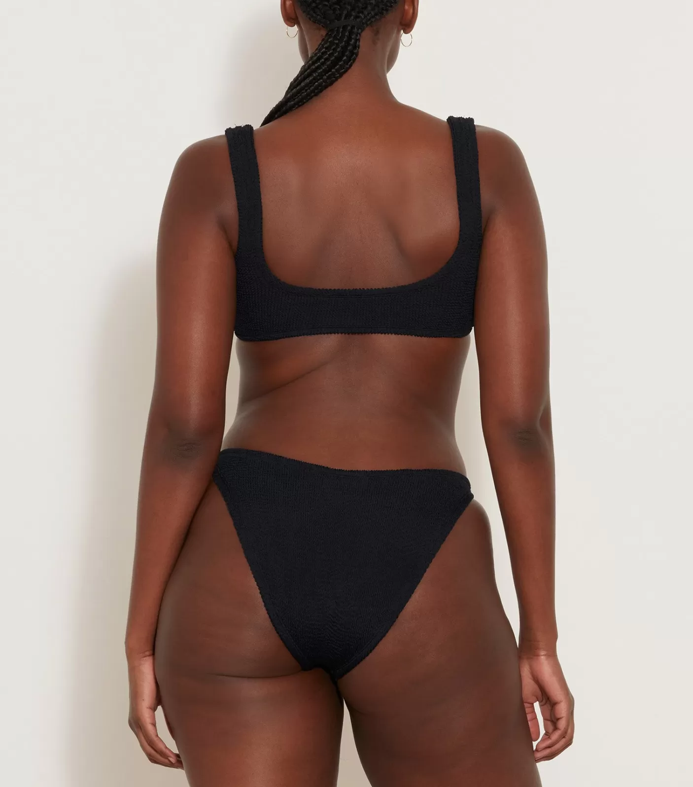 Hunza G Bikini Sets | Bralette-Heather Bikini - Black