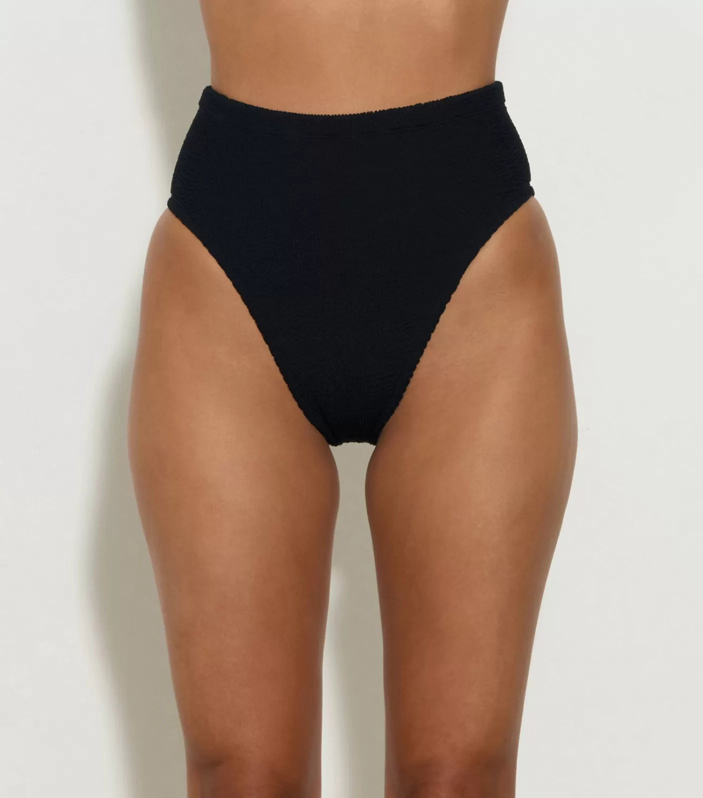 Hunza G Separates | High-Waisted-High Waist Bikini Bottom - Black