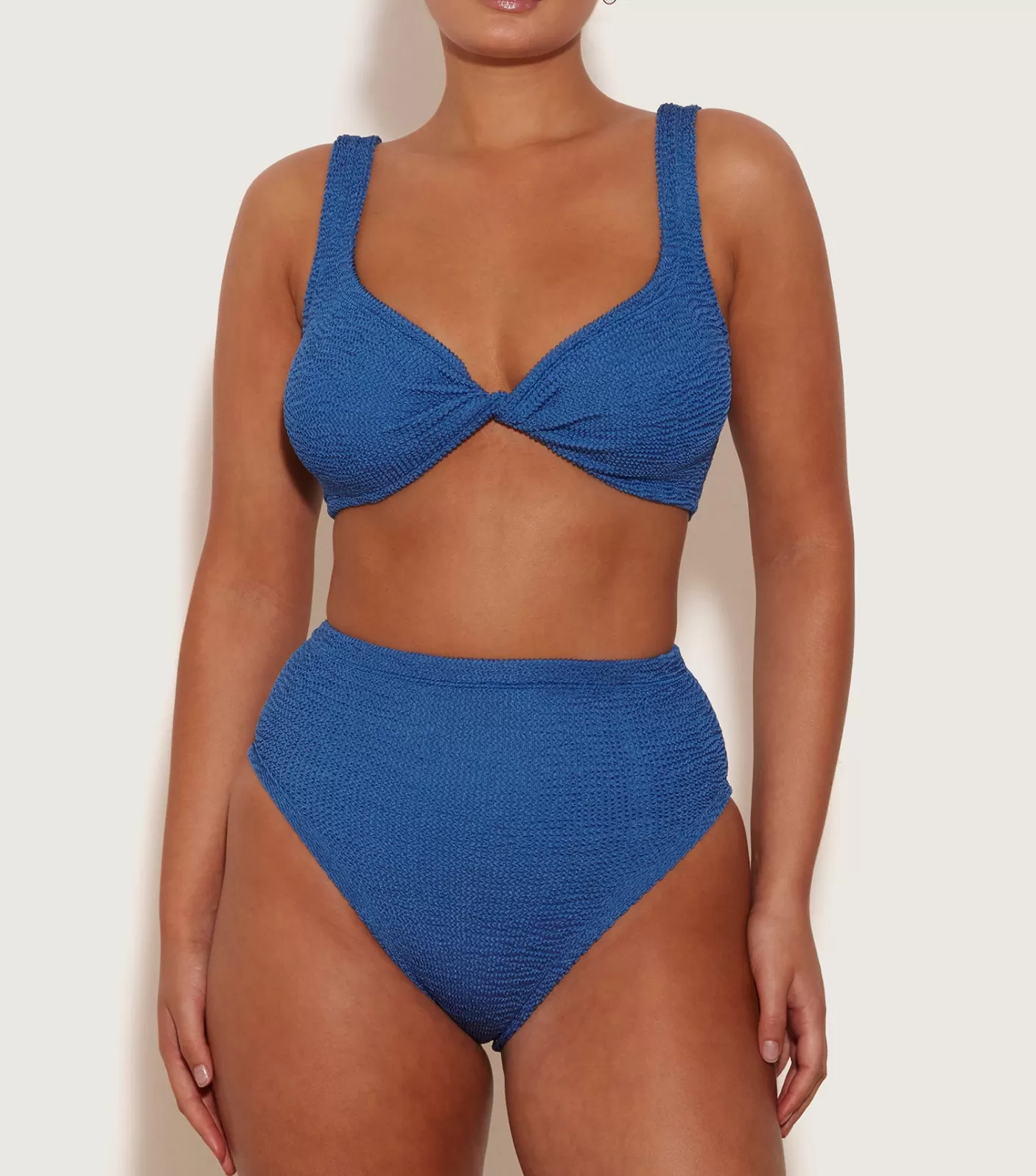 Hunza G Bikini Sets | Bralette-Jamie Bikini - Metallic Denim