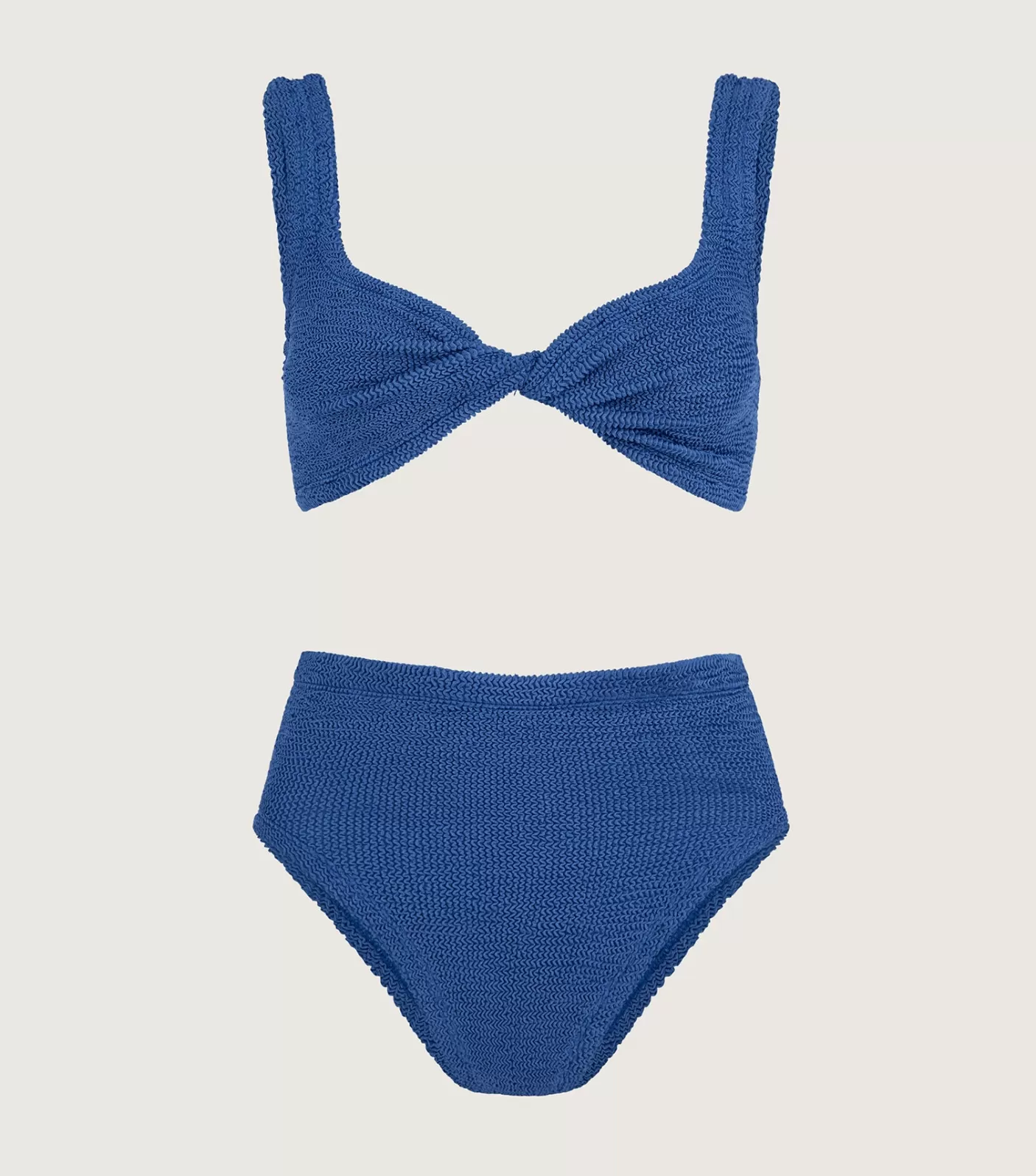 Hunza G Bikini Sets | Bralette-Jamie Bikini - Metallic Denim