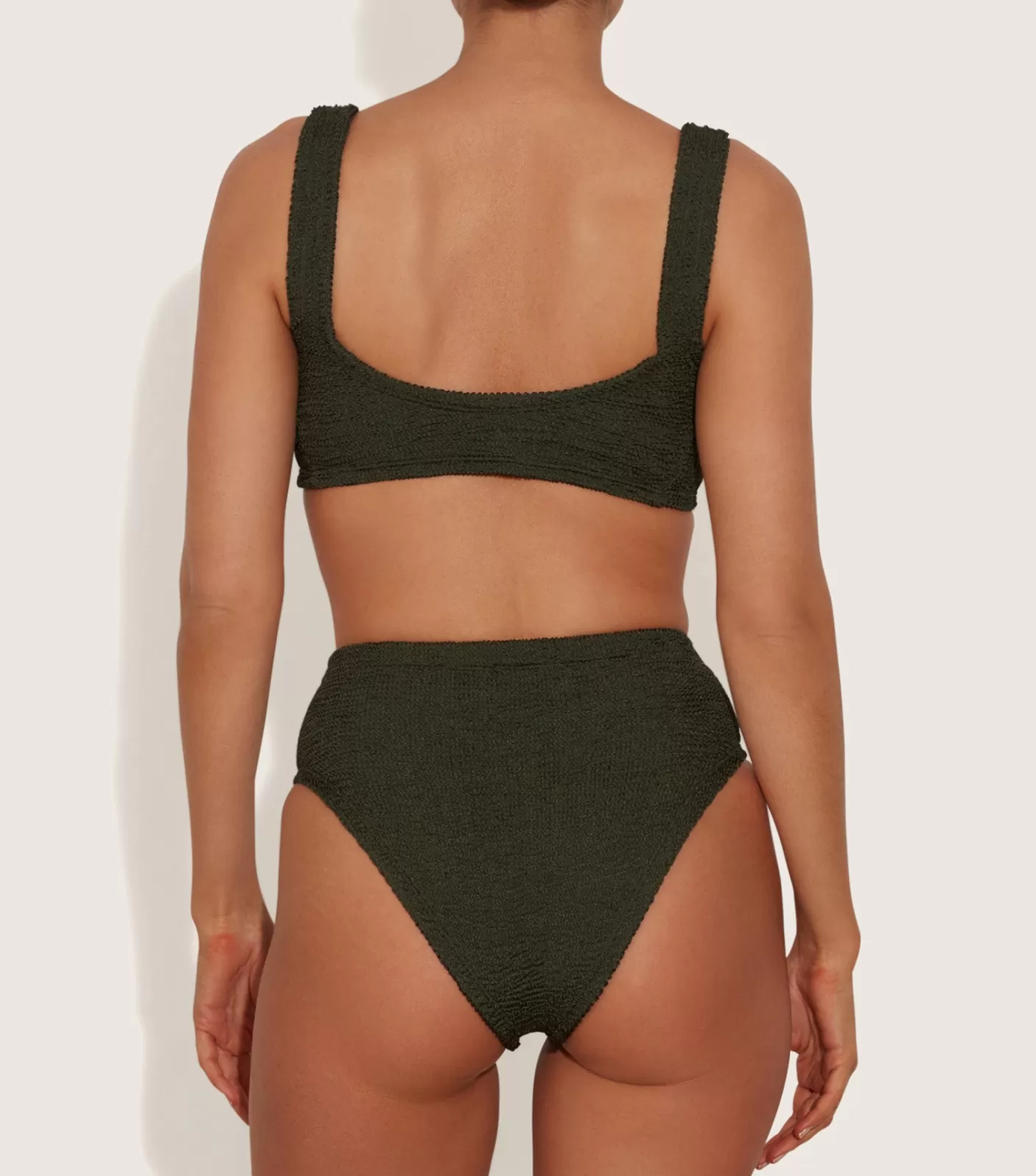 Hunza G Bikini Sets | Bralette-Jamie Bikini - Metallic Khaki