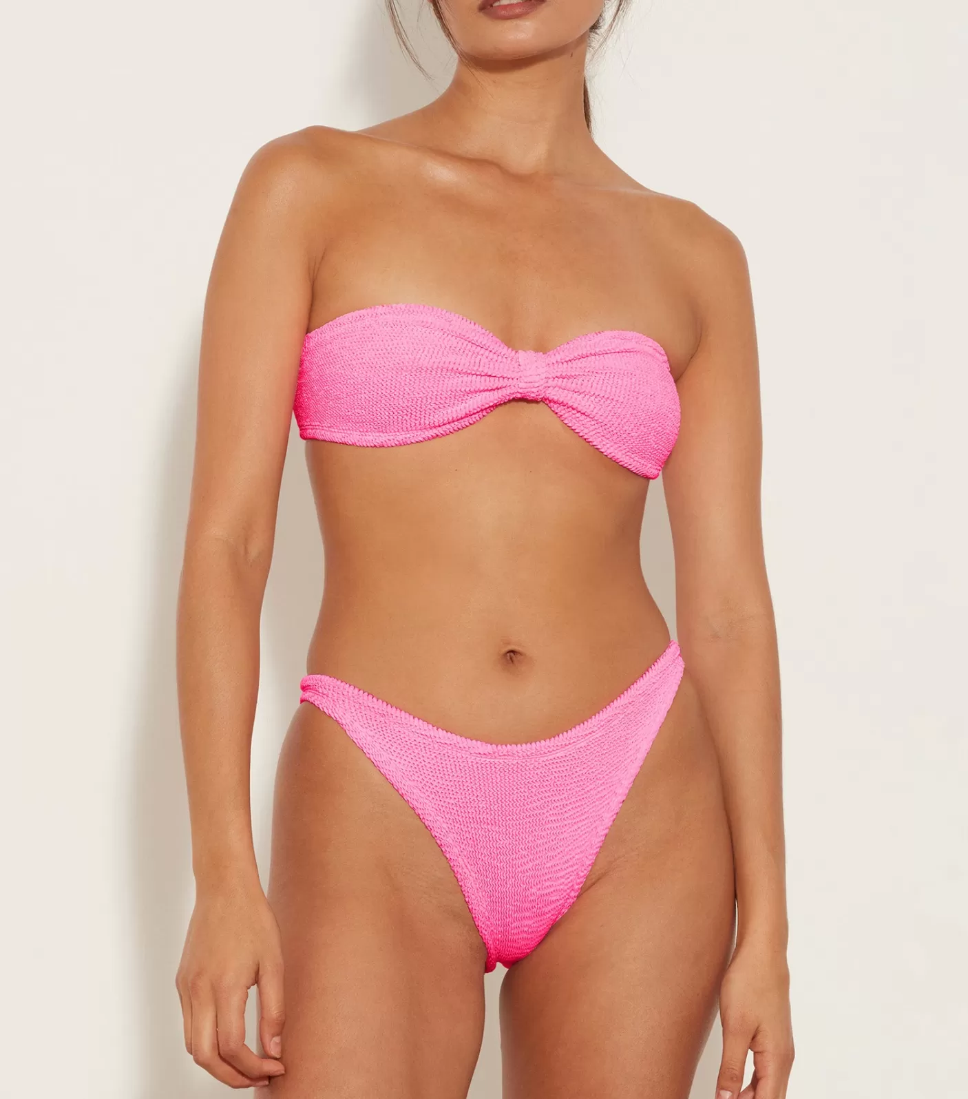 Hunza G Bikini Sets | Bandeau-Jean Bikini - Bubblegum