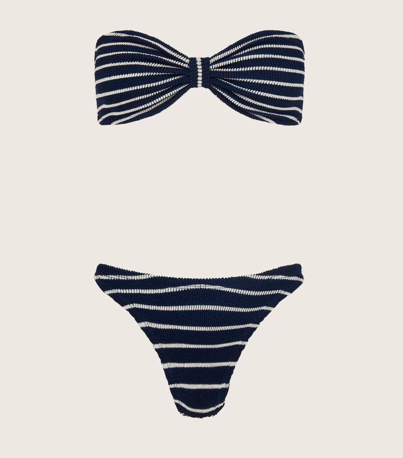 Hunza G Bikini Sets-Jean Bikini - Navy/White Stripe