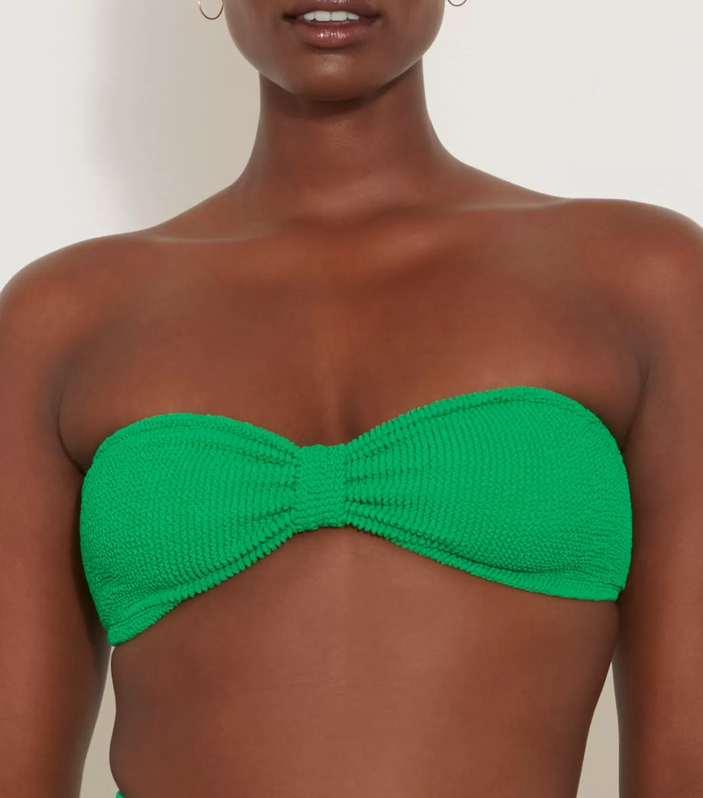 Hunza G Separates | Bandeau-Jean Bikini Top - Emerald