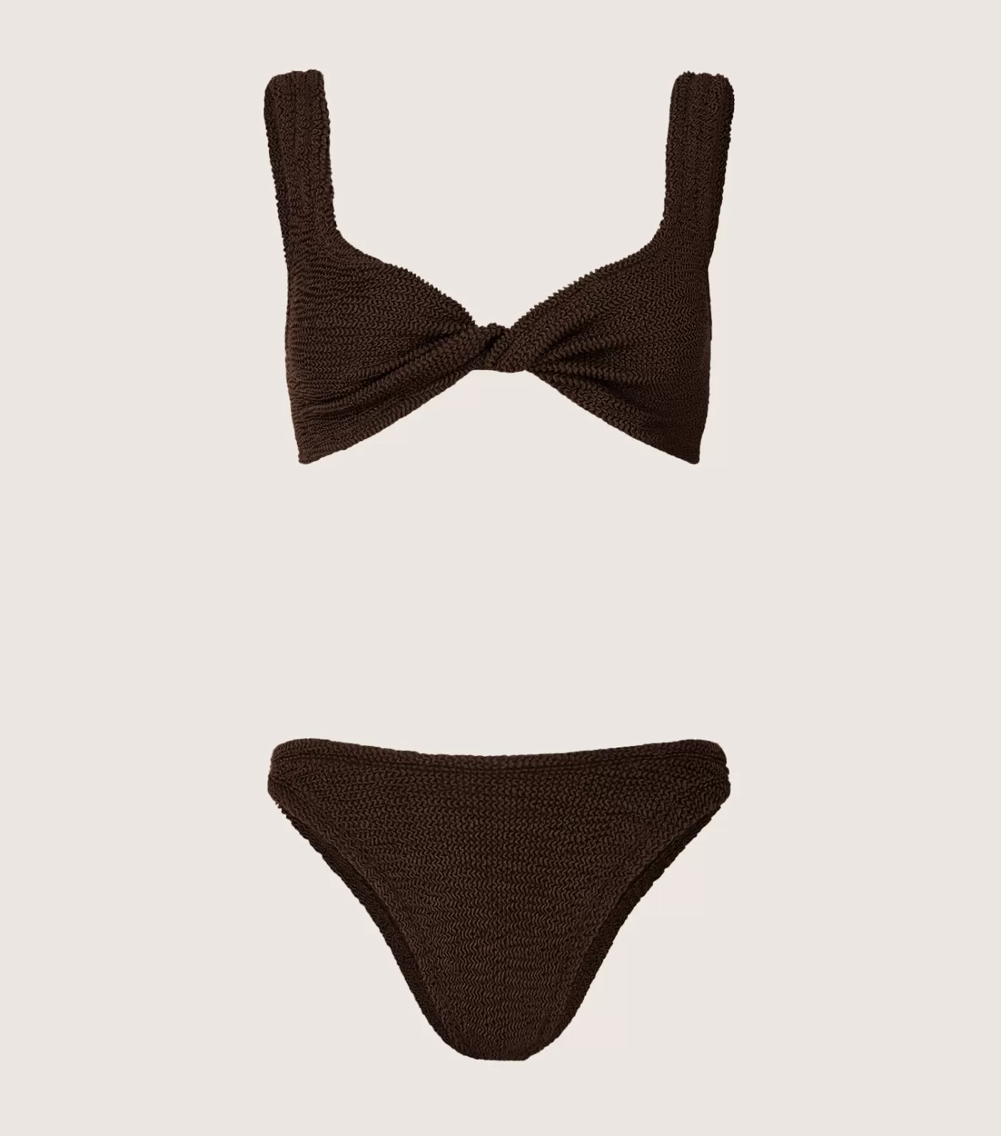 Hunza G Bikini Sets | Bralette-Juno Bikini - Metallic Chocolate