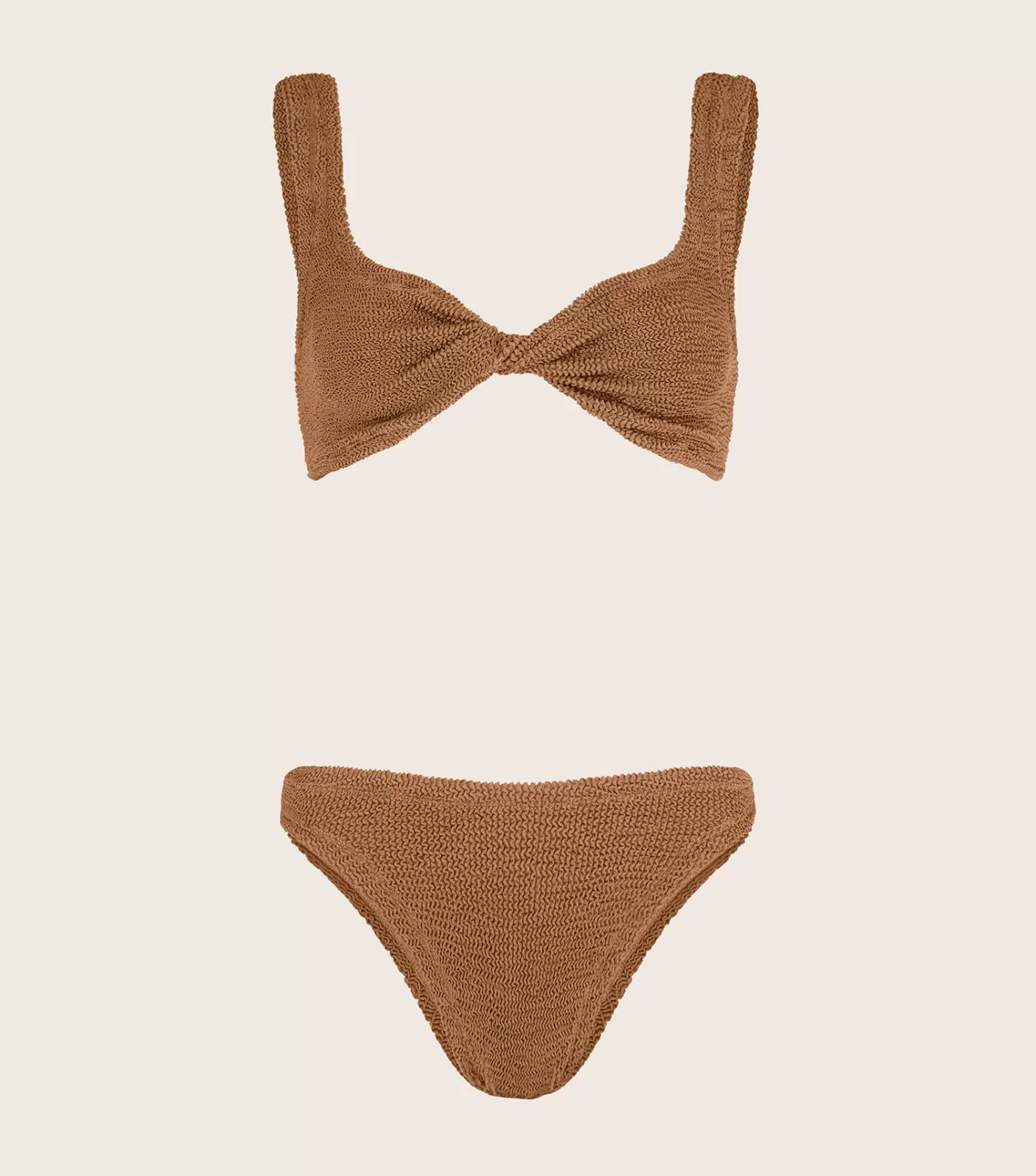 Hunza G Bikini Sets | Bralette-Juno Bikini - Metallic Cocoa