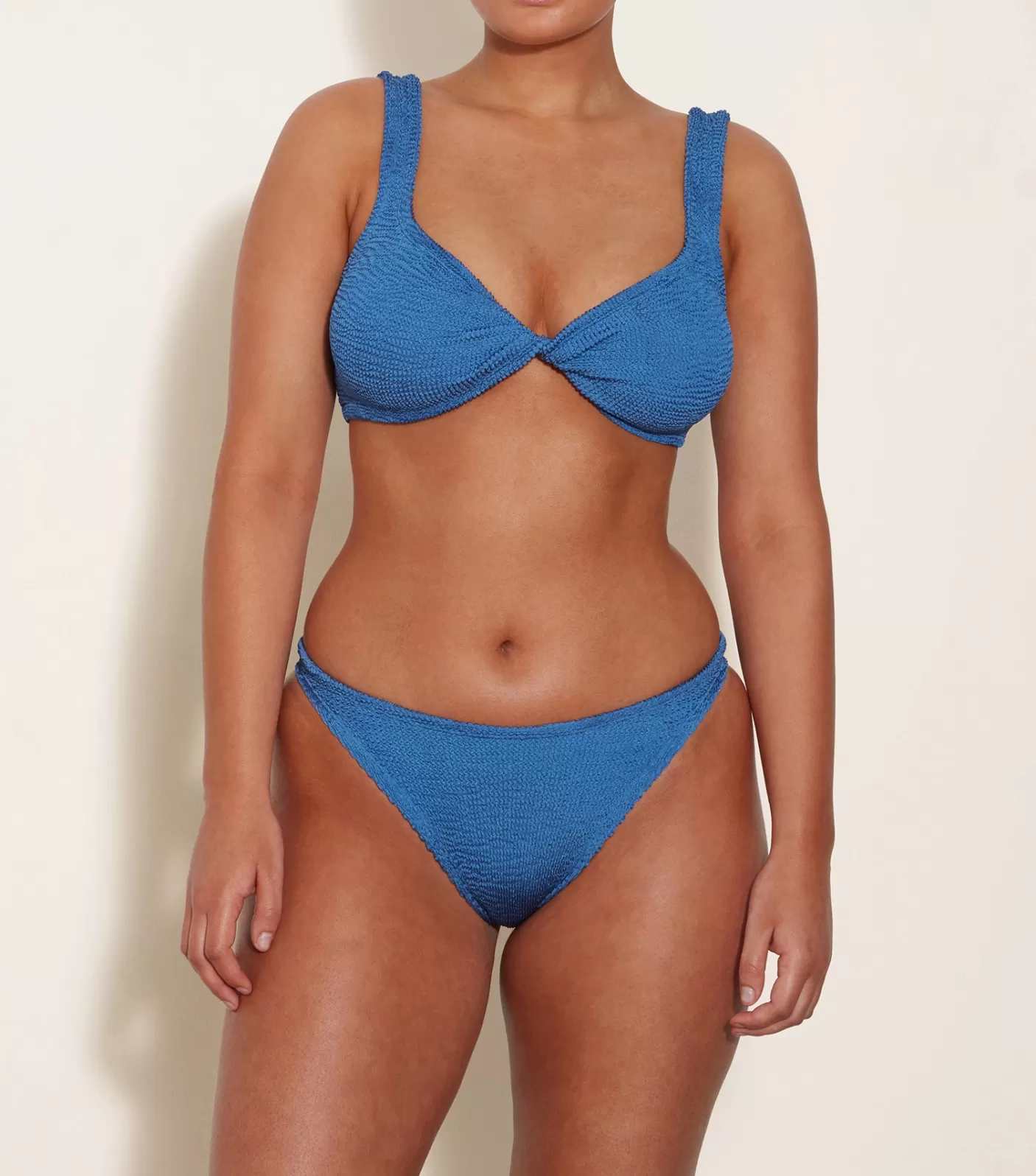 Hunza G Bikini Sets | Bralette-Juno Bikini - Metallic Denim