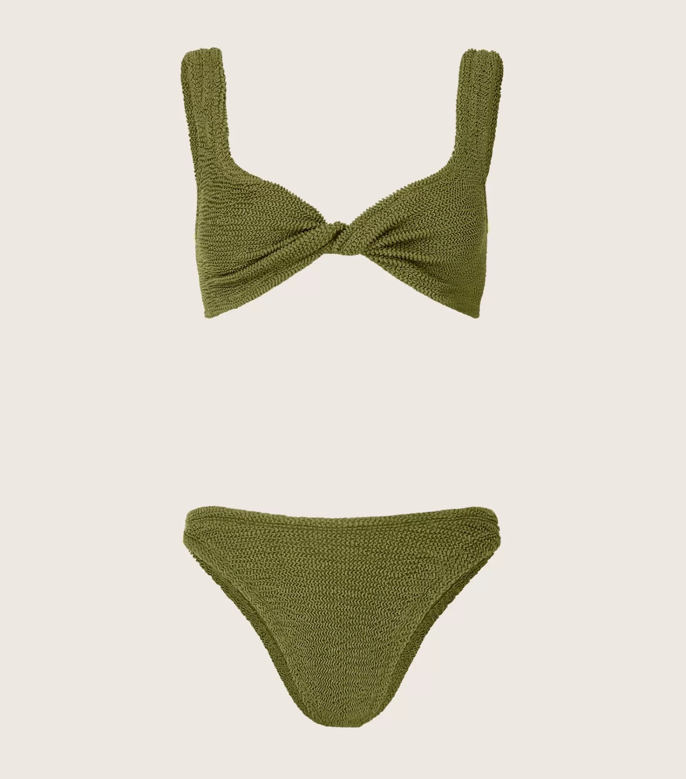 Hunza G Bikini Sets | Bralette-Juno Bikini - Metallic Moss