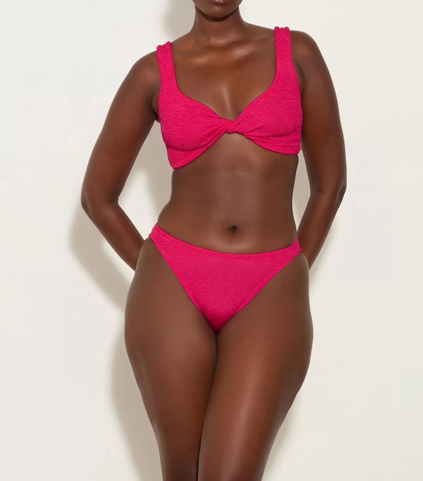 Hunza G Bikini Sets | Bralette-Juno Bikini - Metallic Raspberry