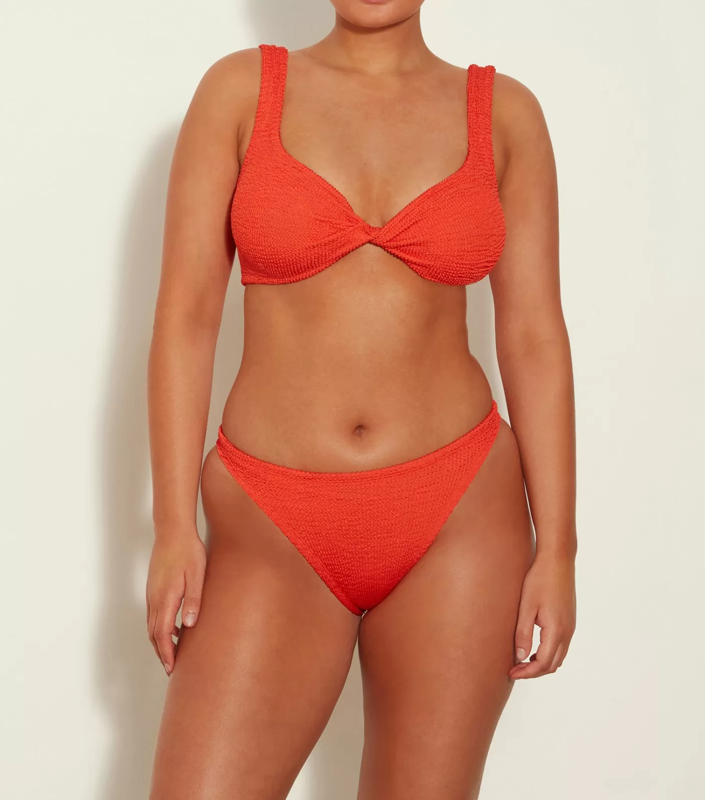 Hunza G Bikini Sets | Bralette-Juno Bikini - Metallic Tangerine