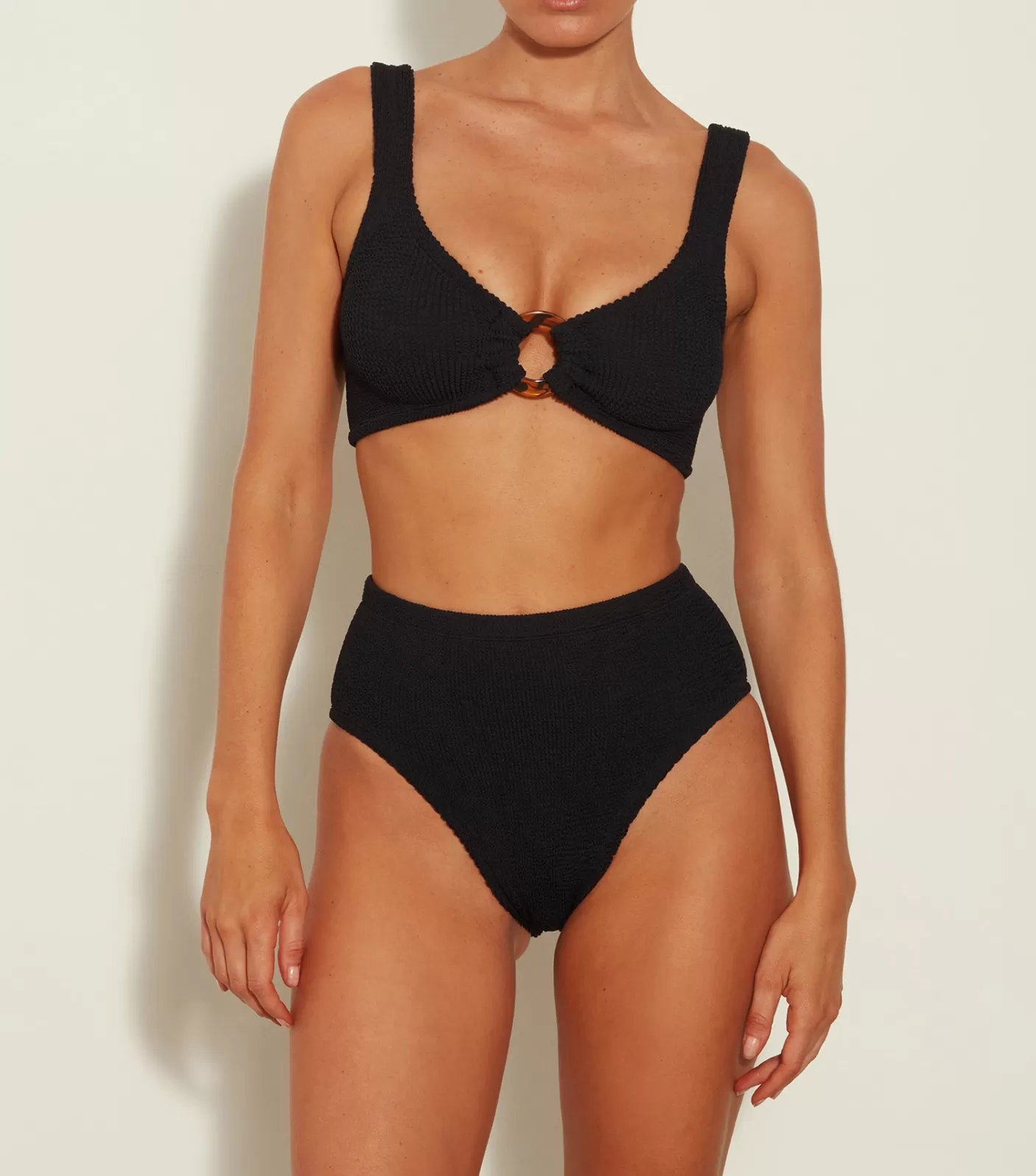 Hunza G Bralette | High-Waisted-Nadine Bikini - Black