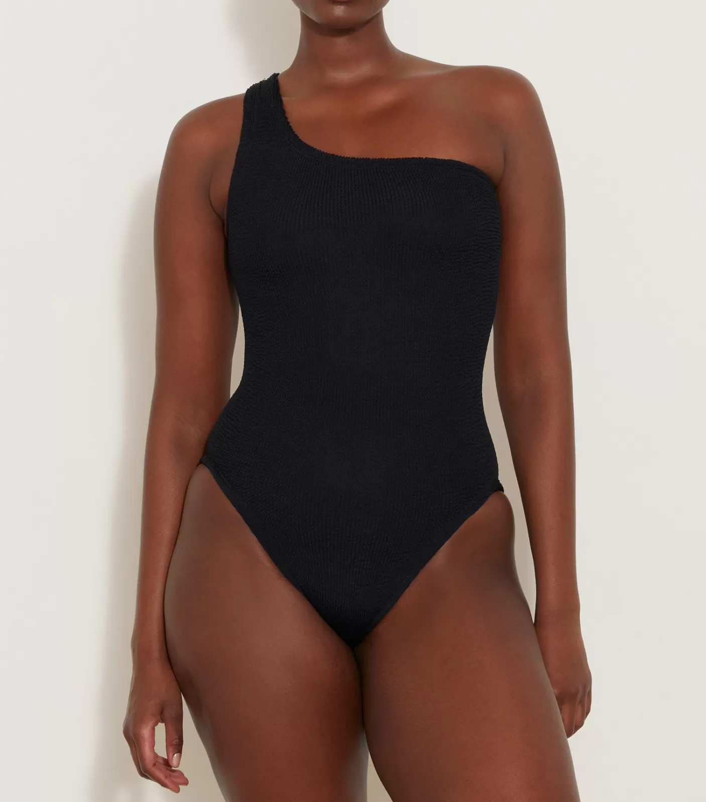 Hunza G One Shoulder-Nancy Swim - Black