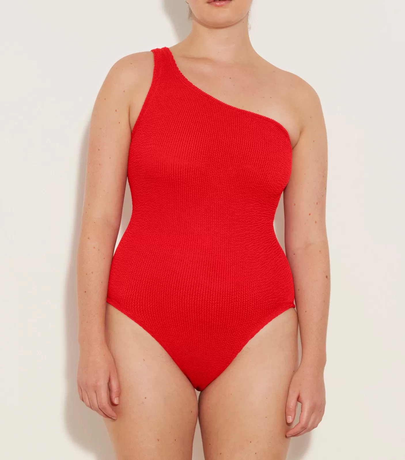 Hunza G One Shoulder-Nancy Swim - Red