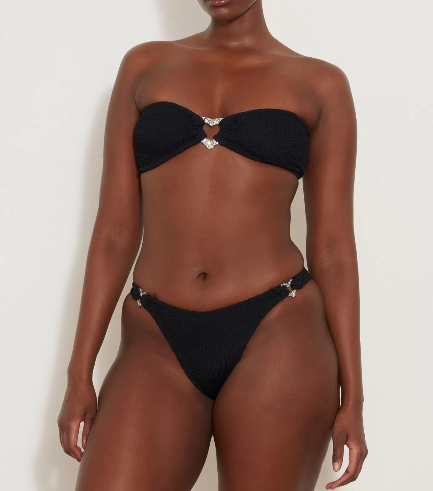 Hunza G Bikini Sets | Bandeau-Nicole Bikini - Black