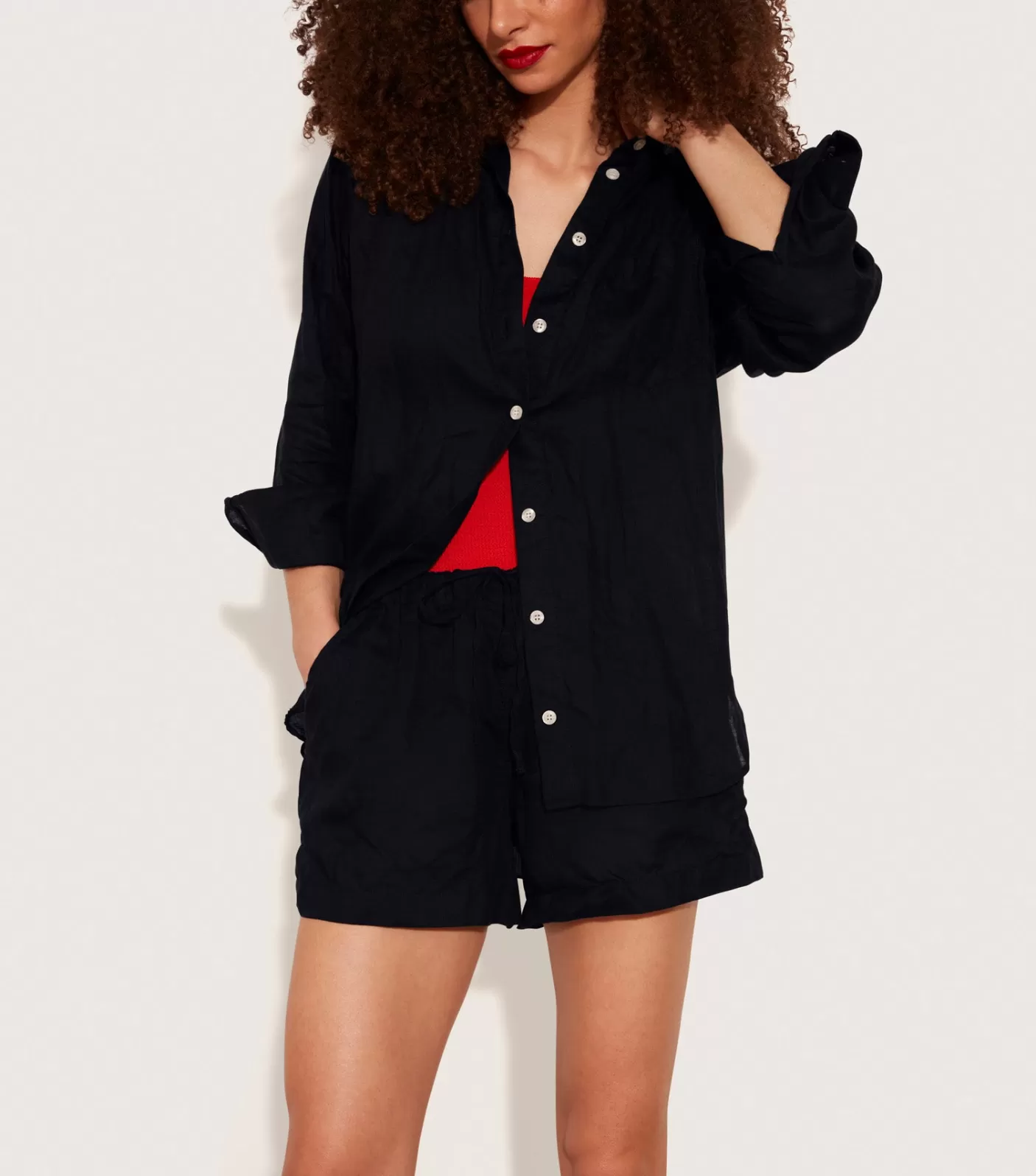 Hunza G Shirts And Tops-Oversized Shirt - Black