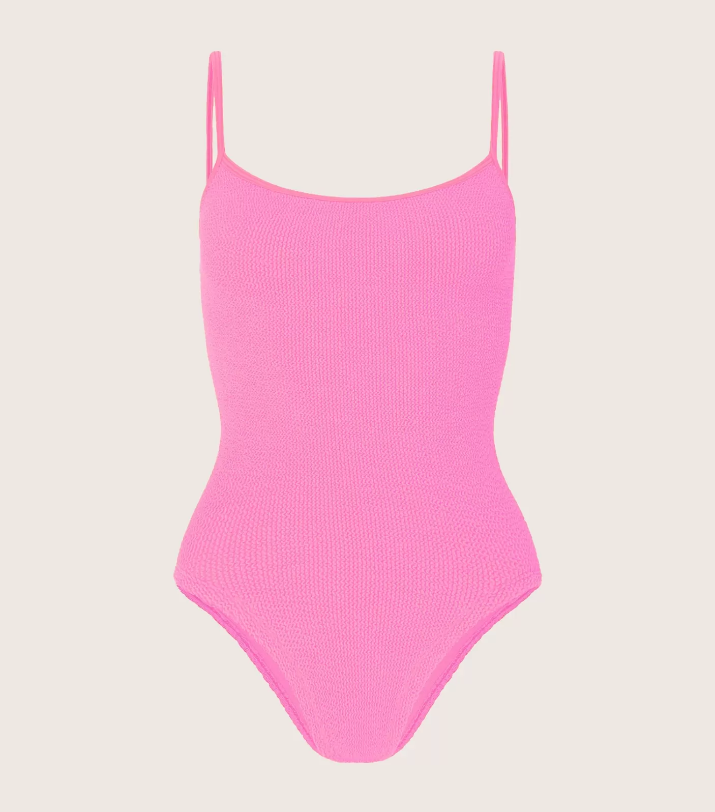 Hunza G Scoop Neck-Pamela Swim - Bubblegum