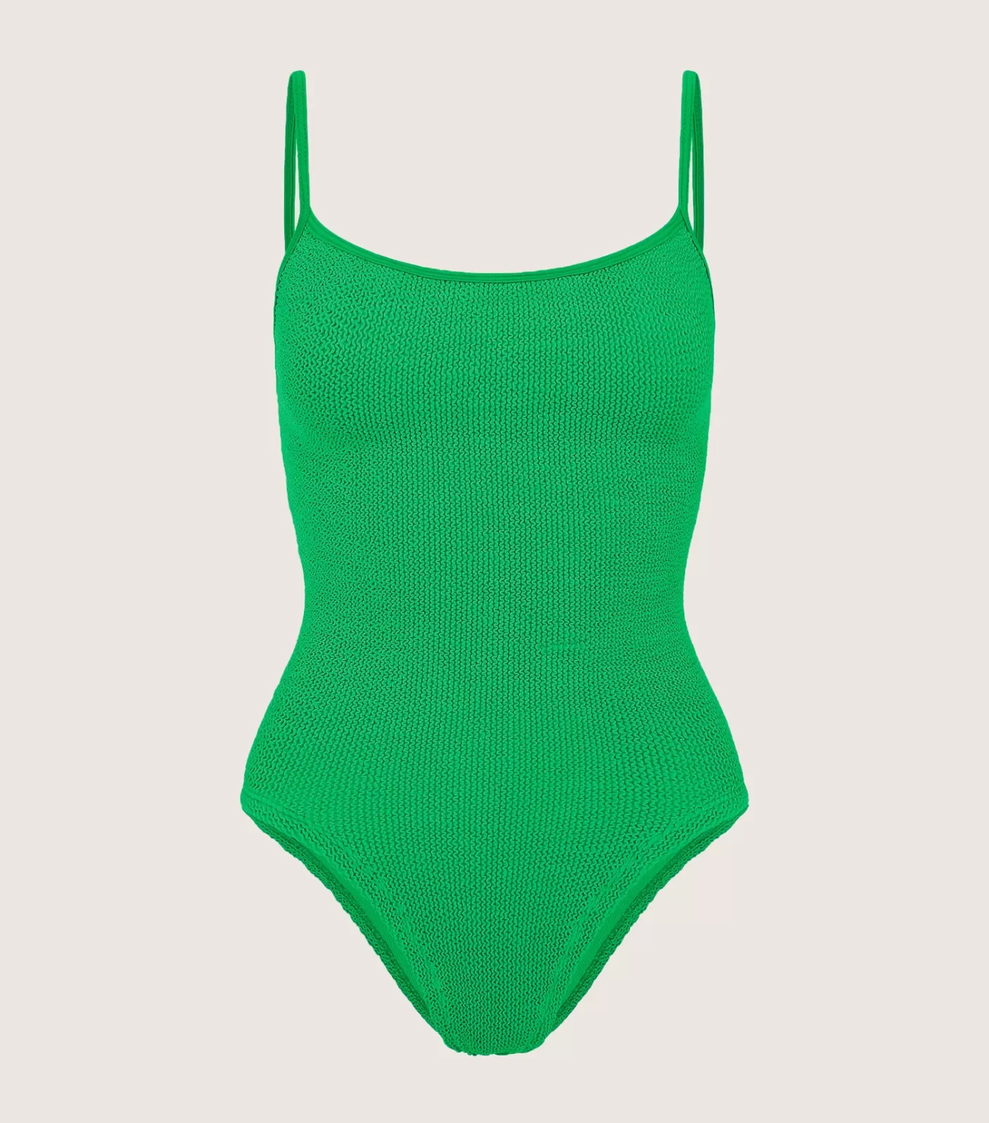 Hunza G Scoop Neck-Pamela Swim - Emerald