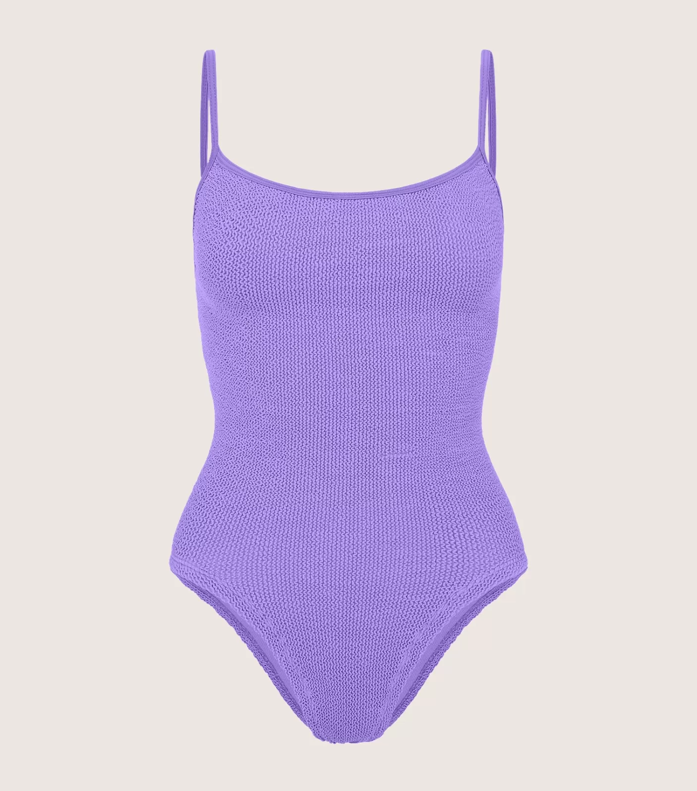 Hunza G Scoop Neck-Pamela Swim - Lilac