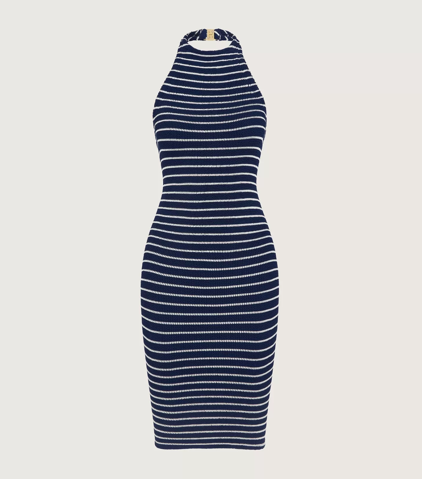 Hunza G Dresses-Polly Dress - Navy/White Stripe