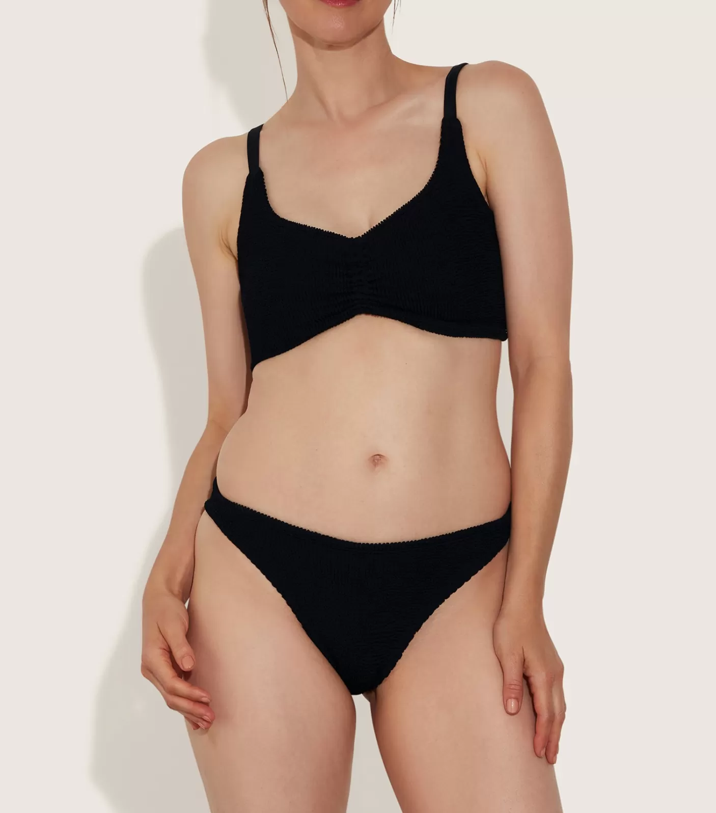 Hunza G Bikini Sets-Post Mastectomy Bikini - Black