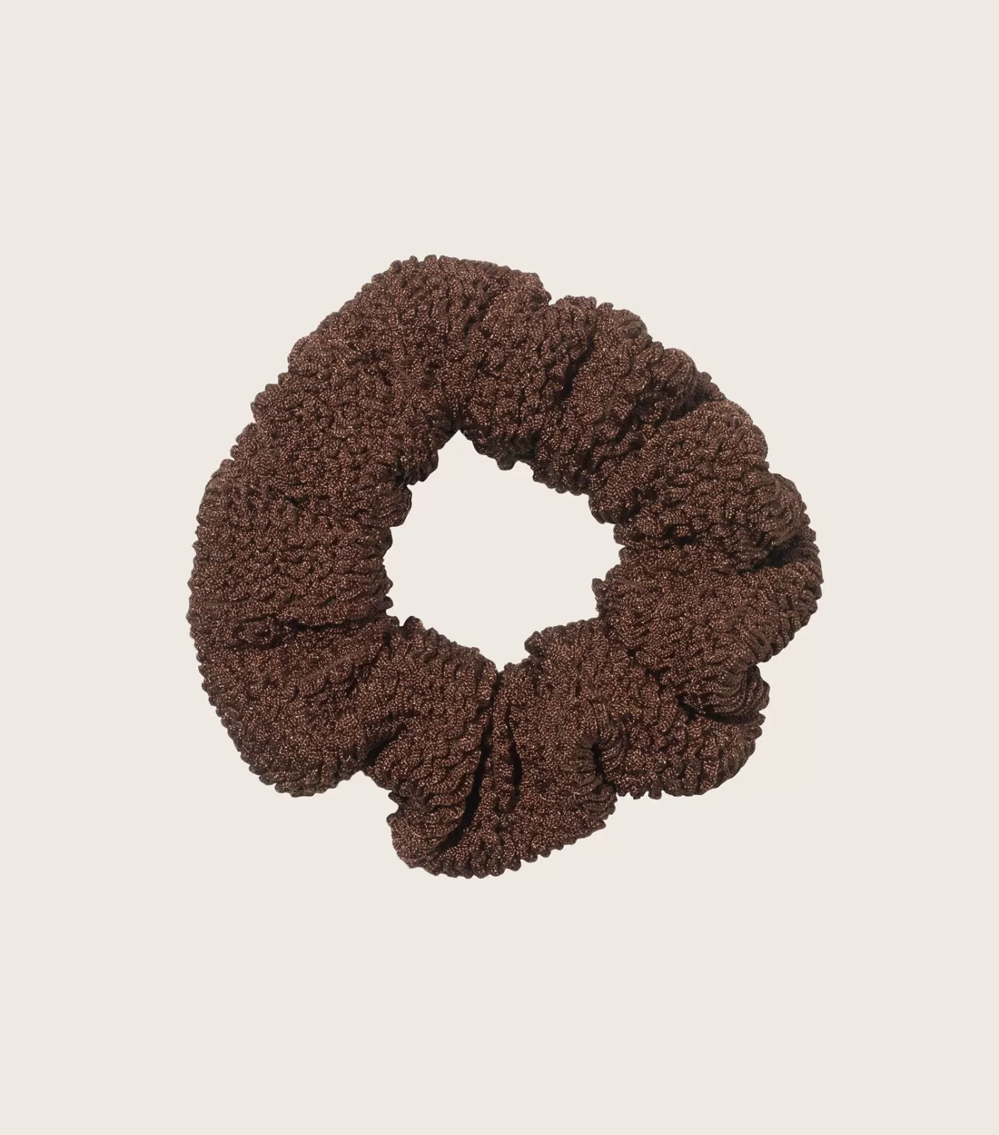 Hunza G Scrunchies-Scrunchie - Metallic Chocolate