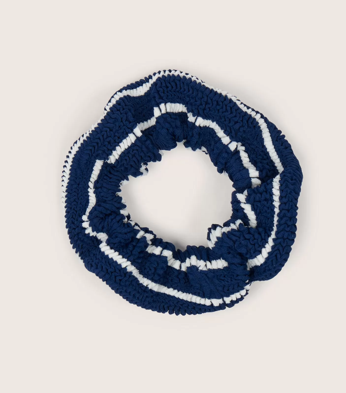 Hunza G Scrunchies-Scrunchie - Navy/White Stripe