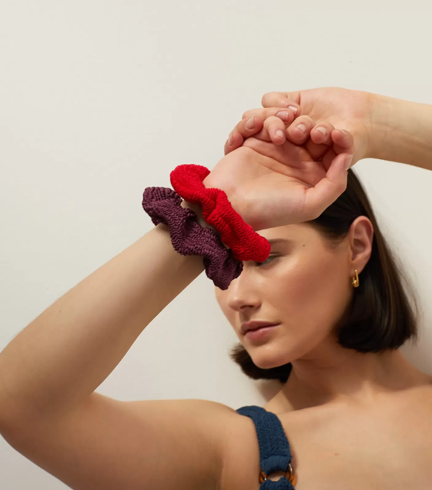 Hunza G Scrunchies-Scrunchie - Red